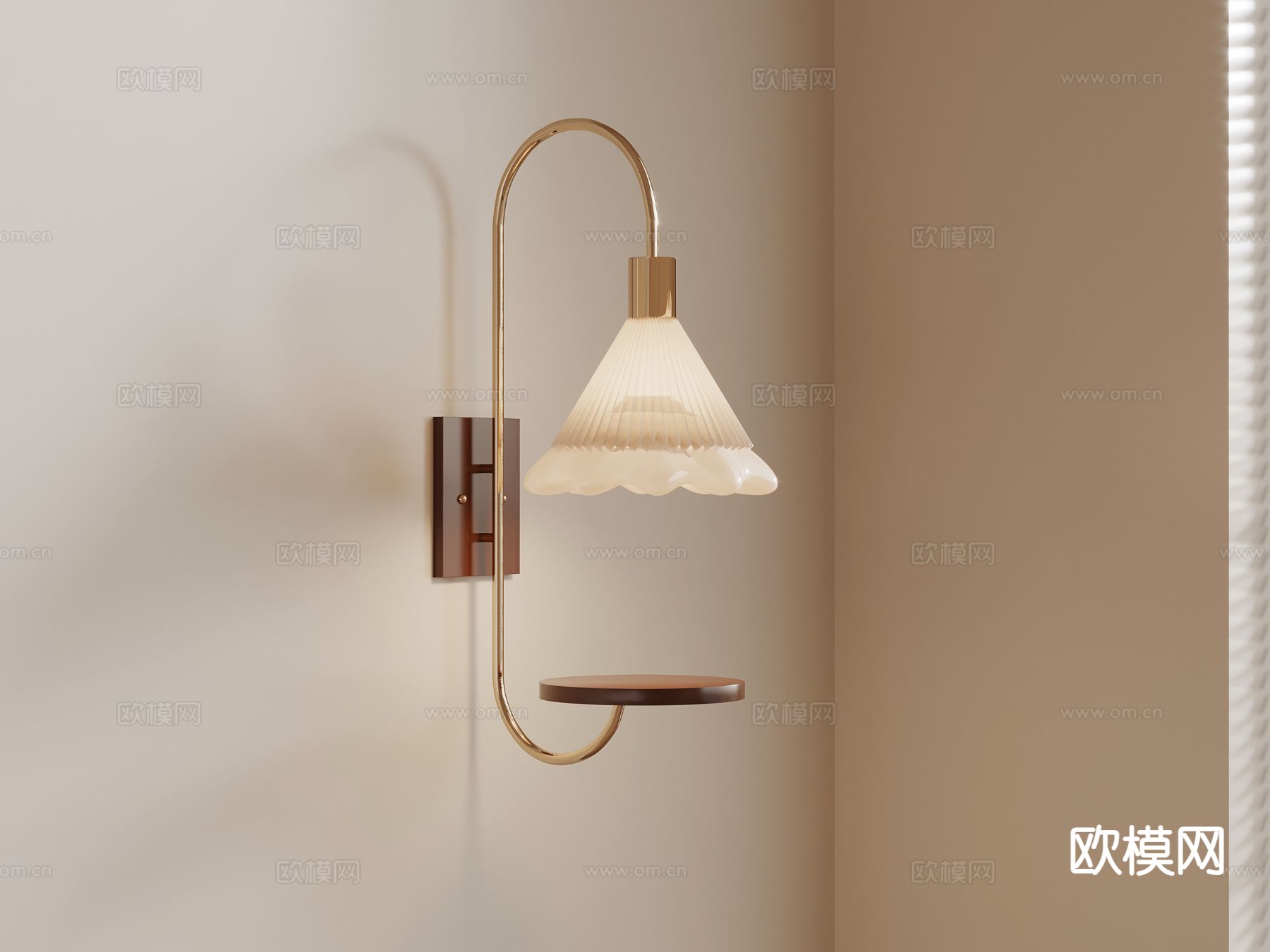 法式壁灯 床头灯3d模型下载