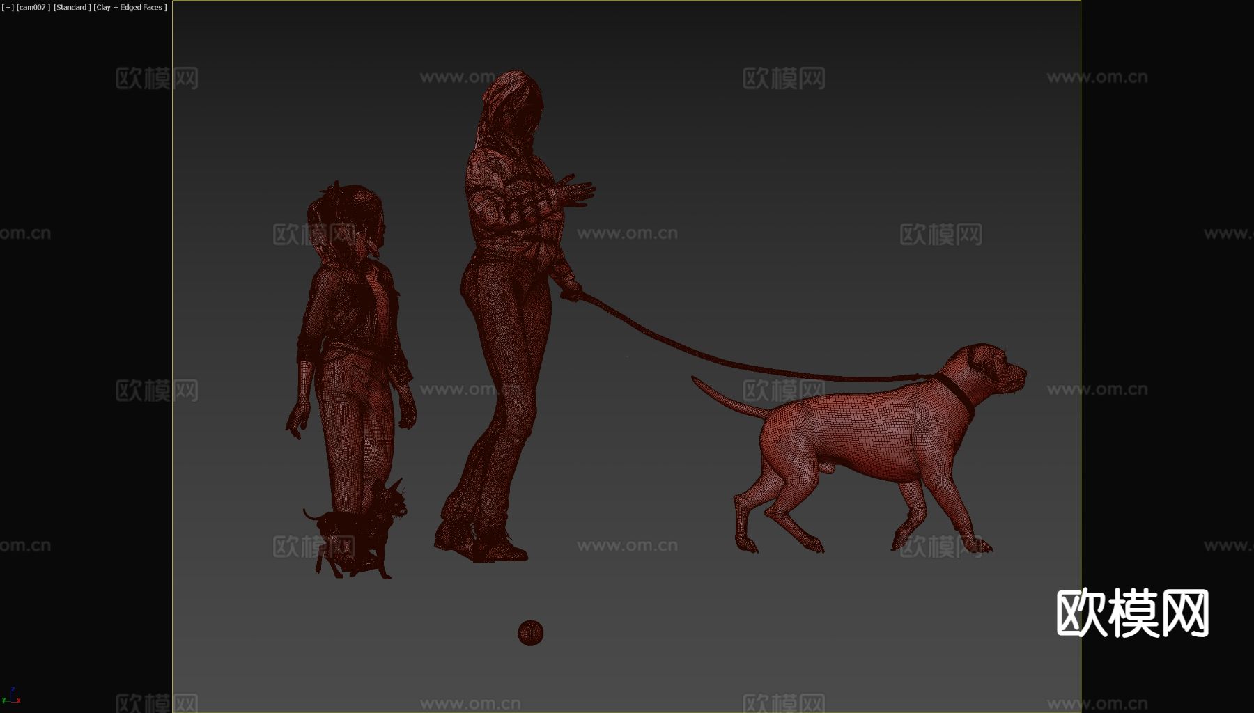 现代拉布拉多 狗3d模型下载（渲染图3）