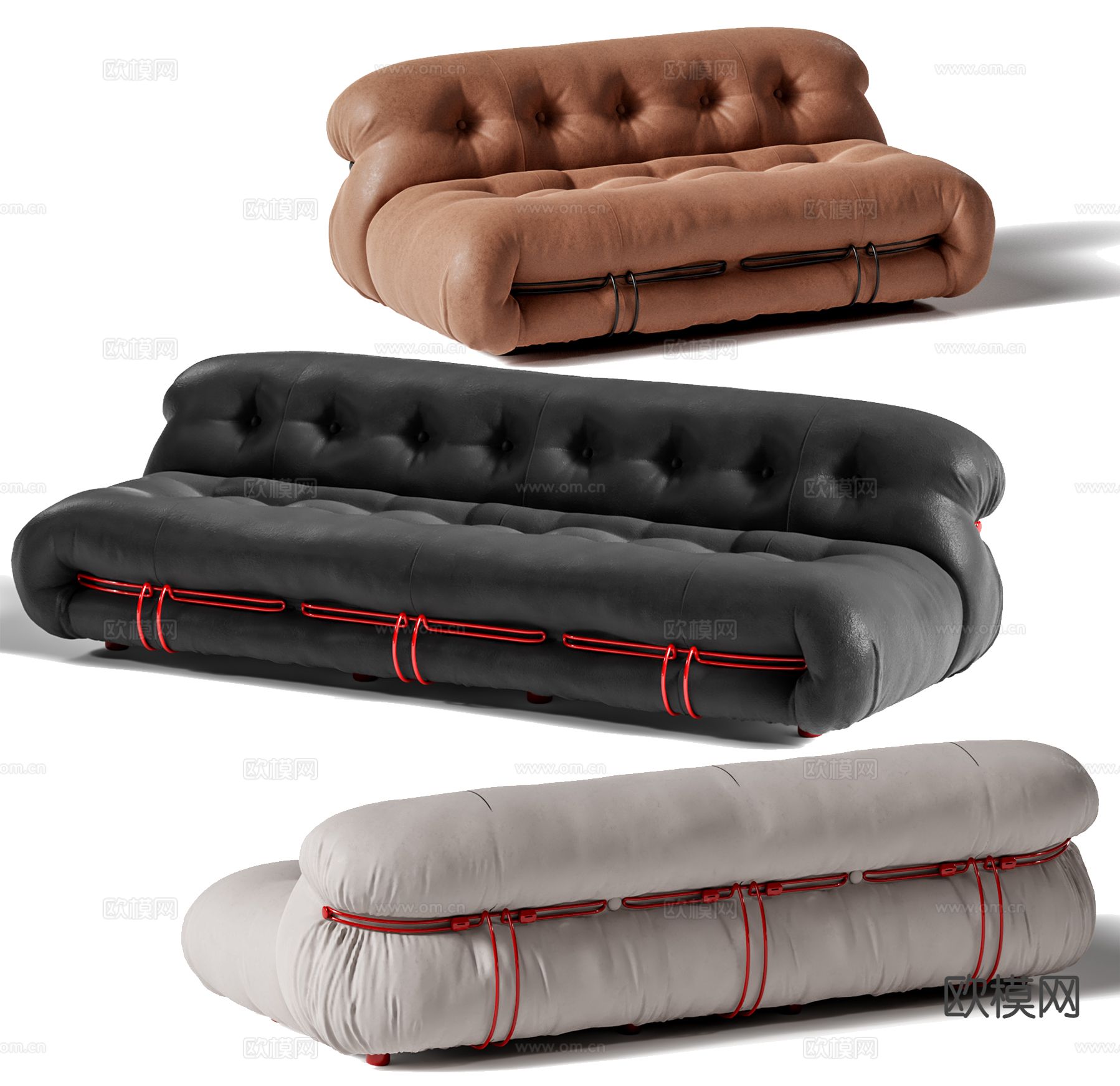 CASSINA soriana 多人沙发3d模型下载
