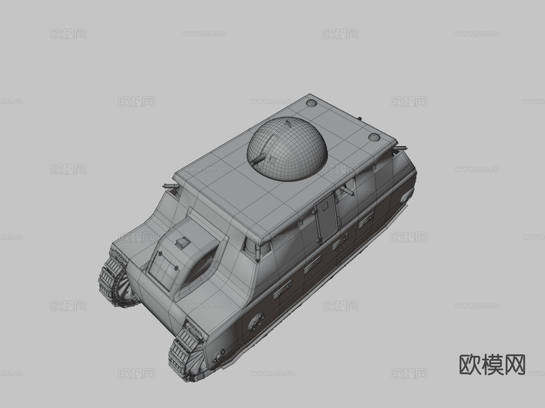 意大利重型坦克3d模型下载（渲染图4）