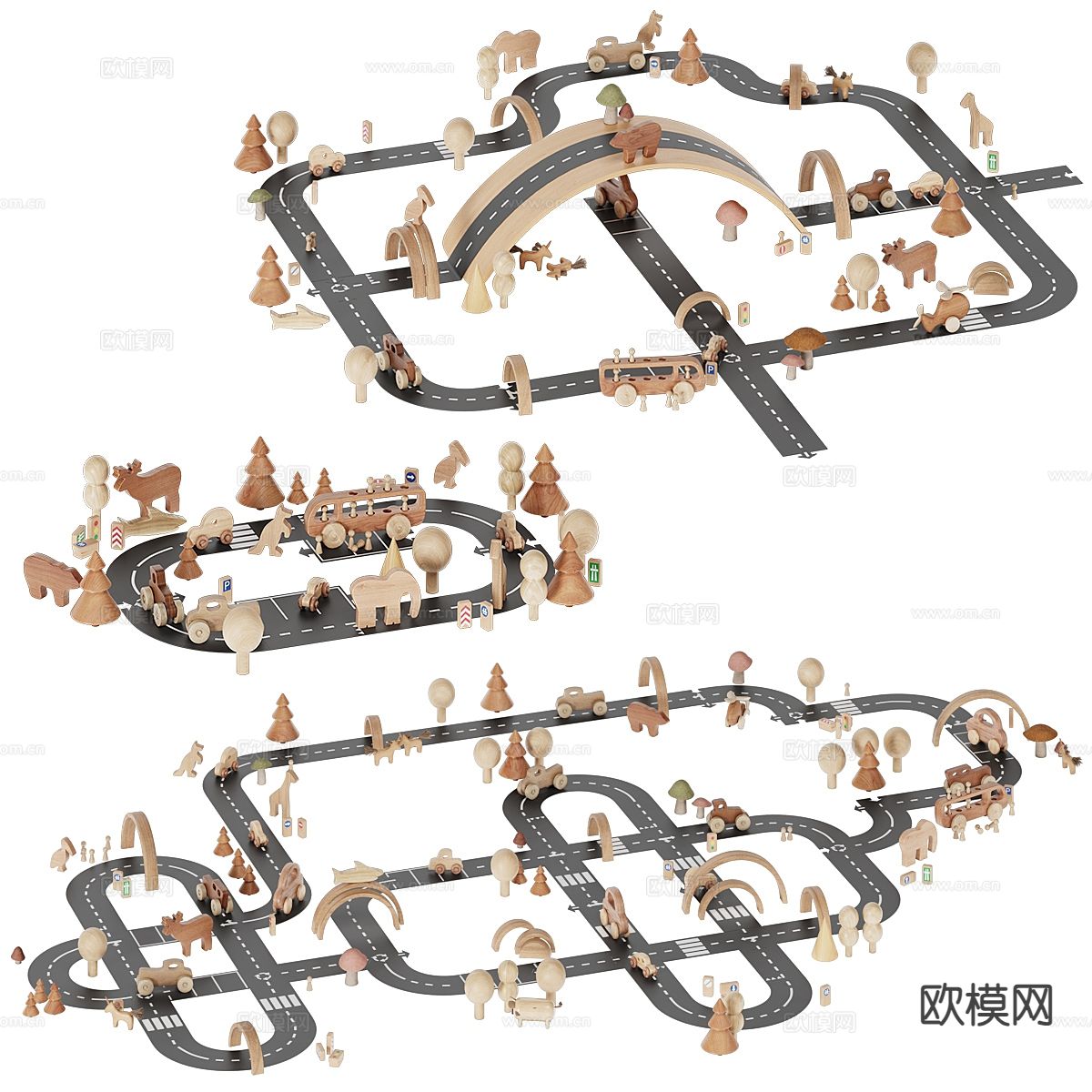 现代儿童玩具3d模型下载