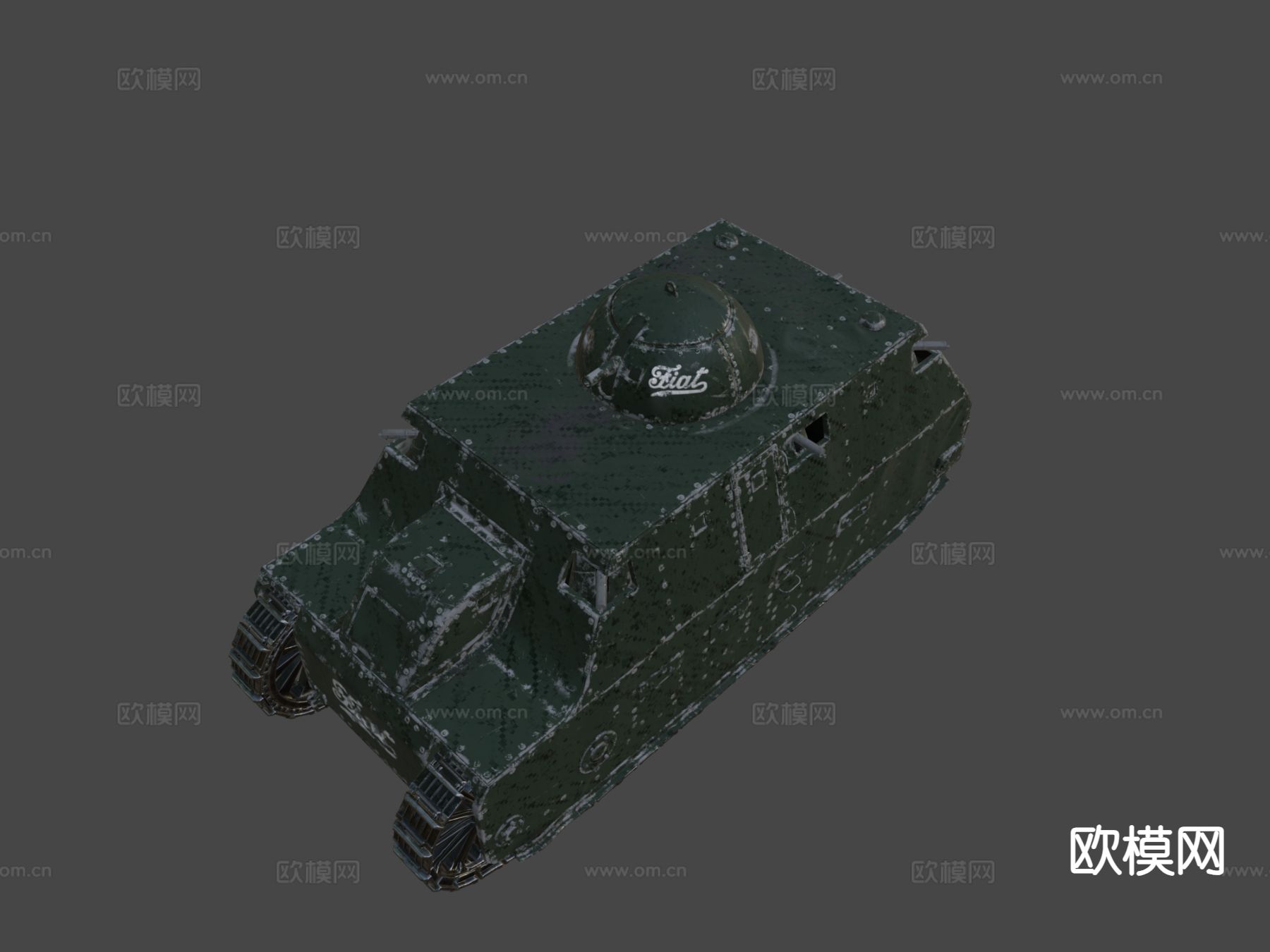 意大利重型坦克3d模型下载（渲染图9）