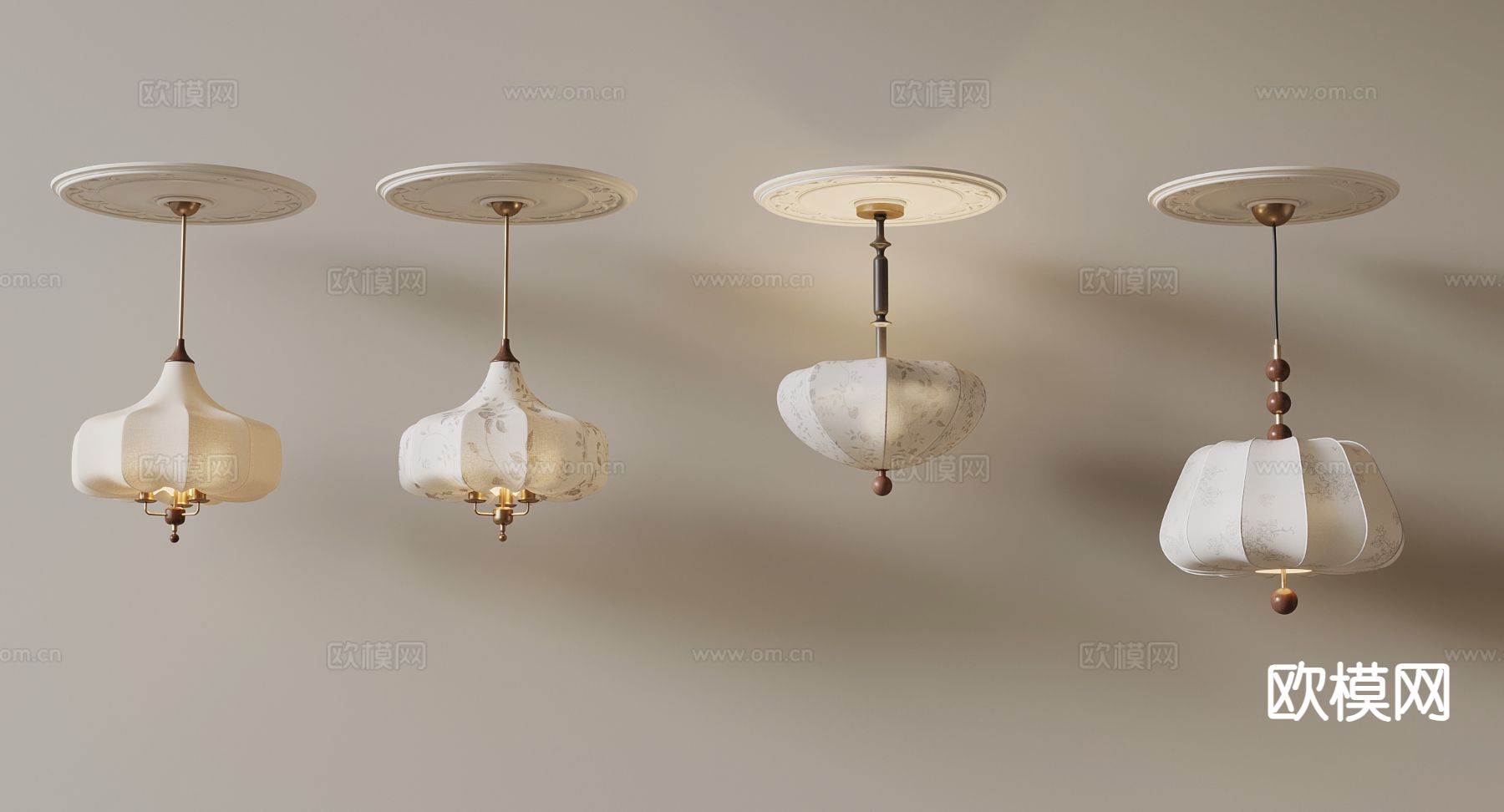 法式吊灯3d模型下载
