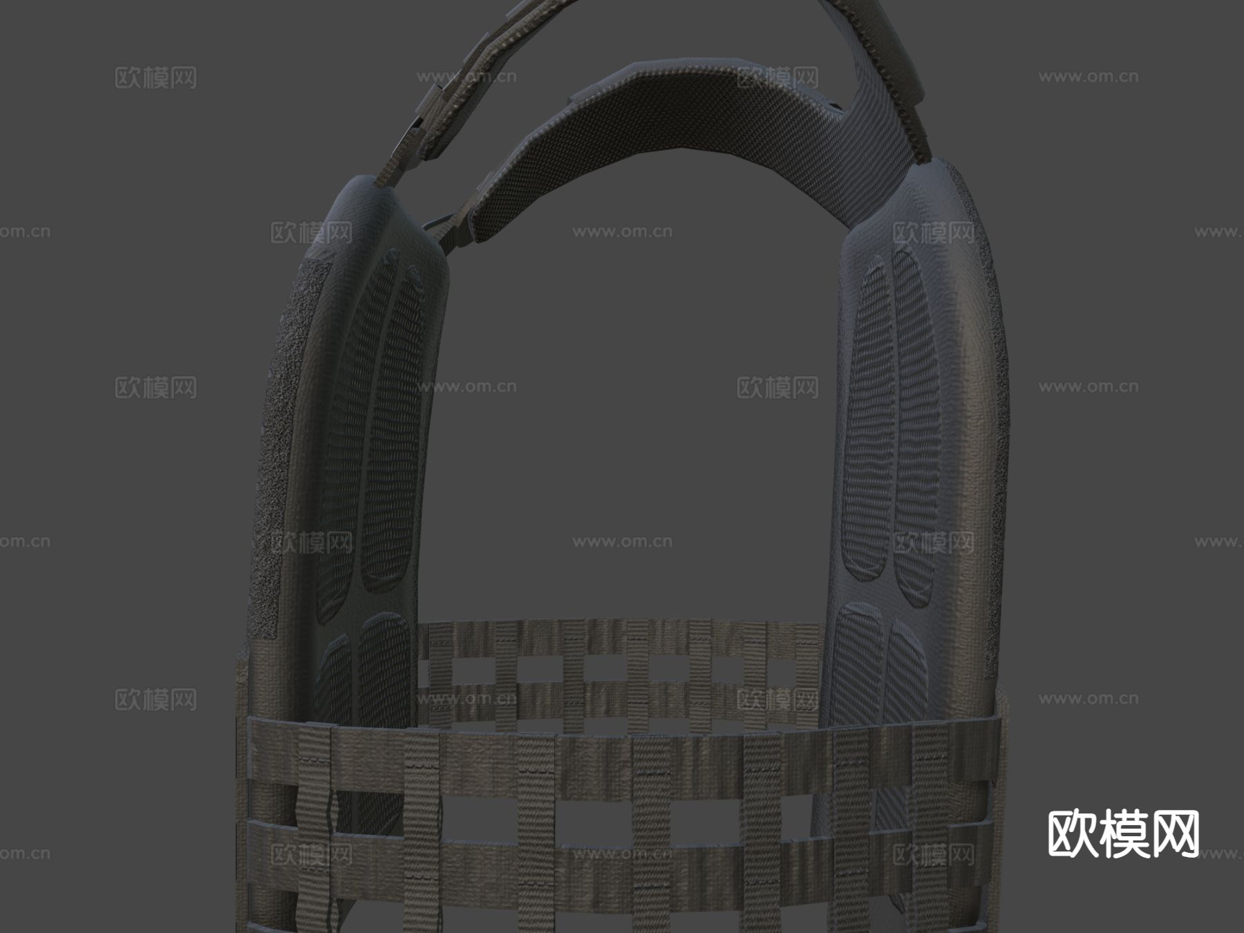 灰板甲防弹衣3d模型下载（渲染图8）