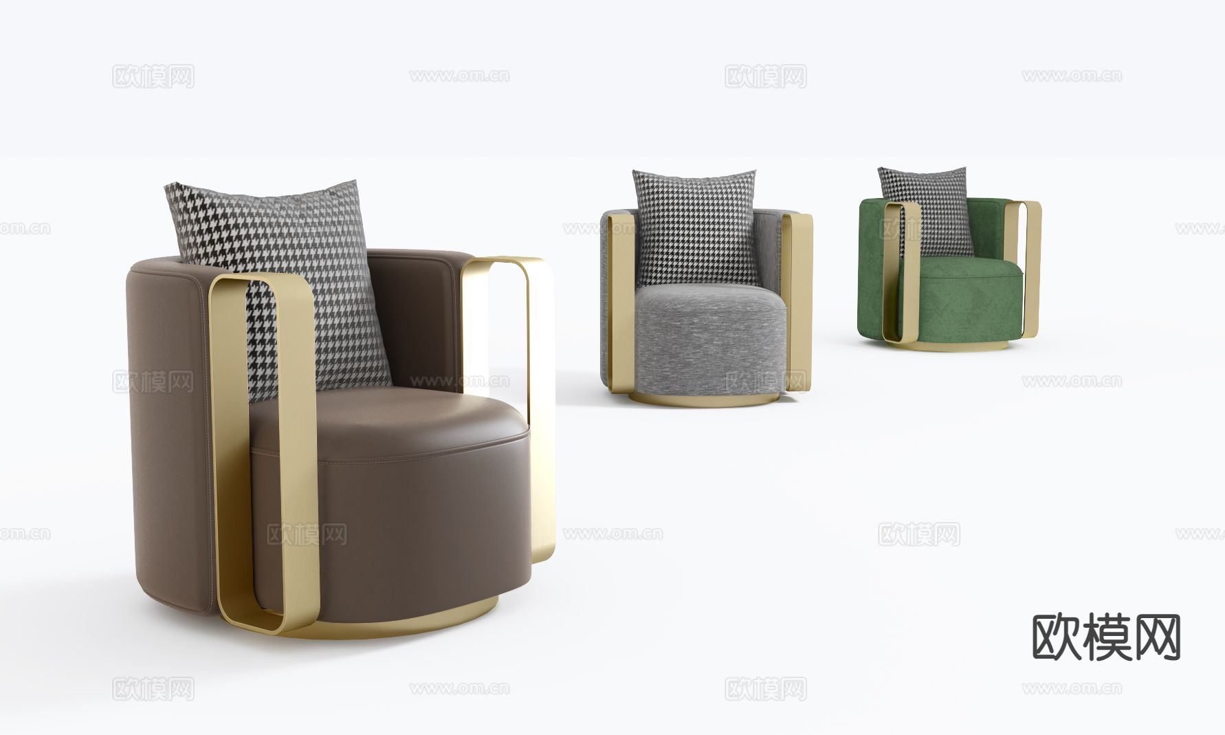 轻奢沙发 单人沙发3d模型下载