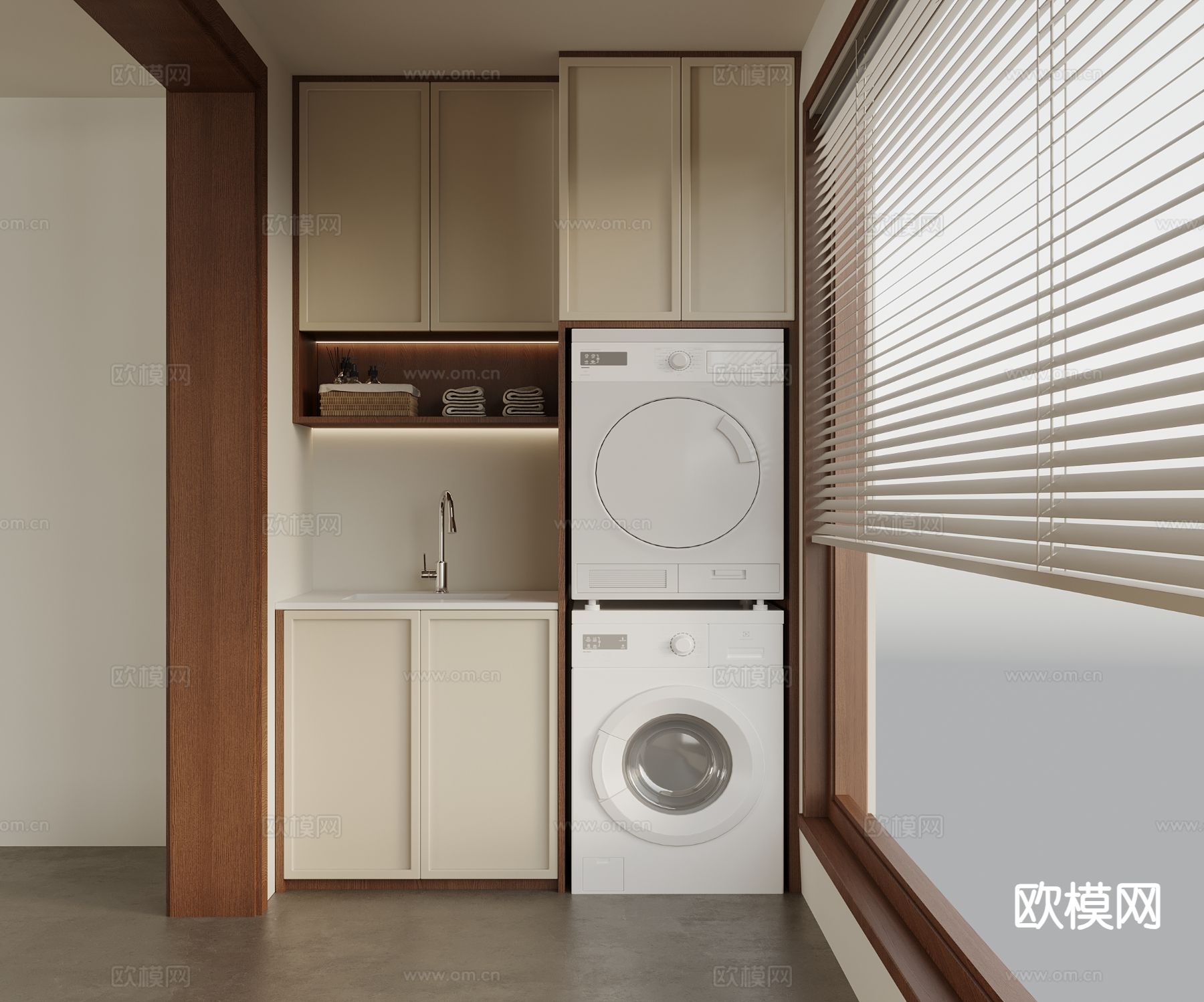 中古风阳台3d模型下载