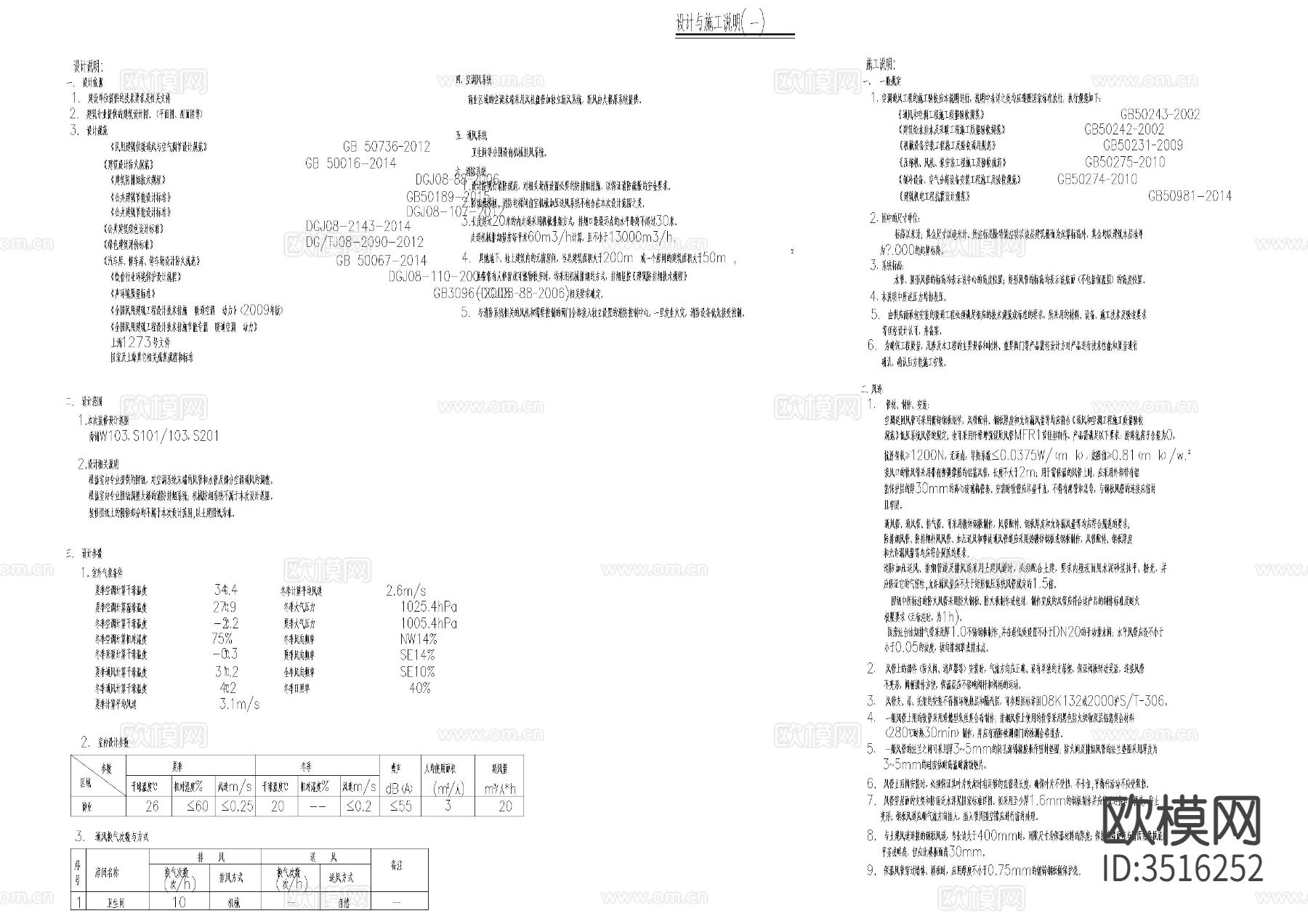 空调及防排烟施工图设计说明下载（渲染图2）