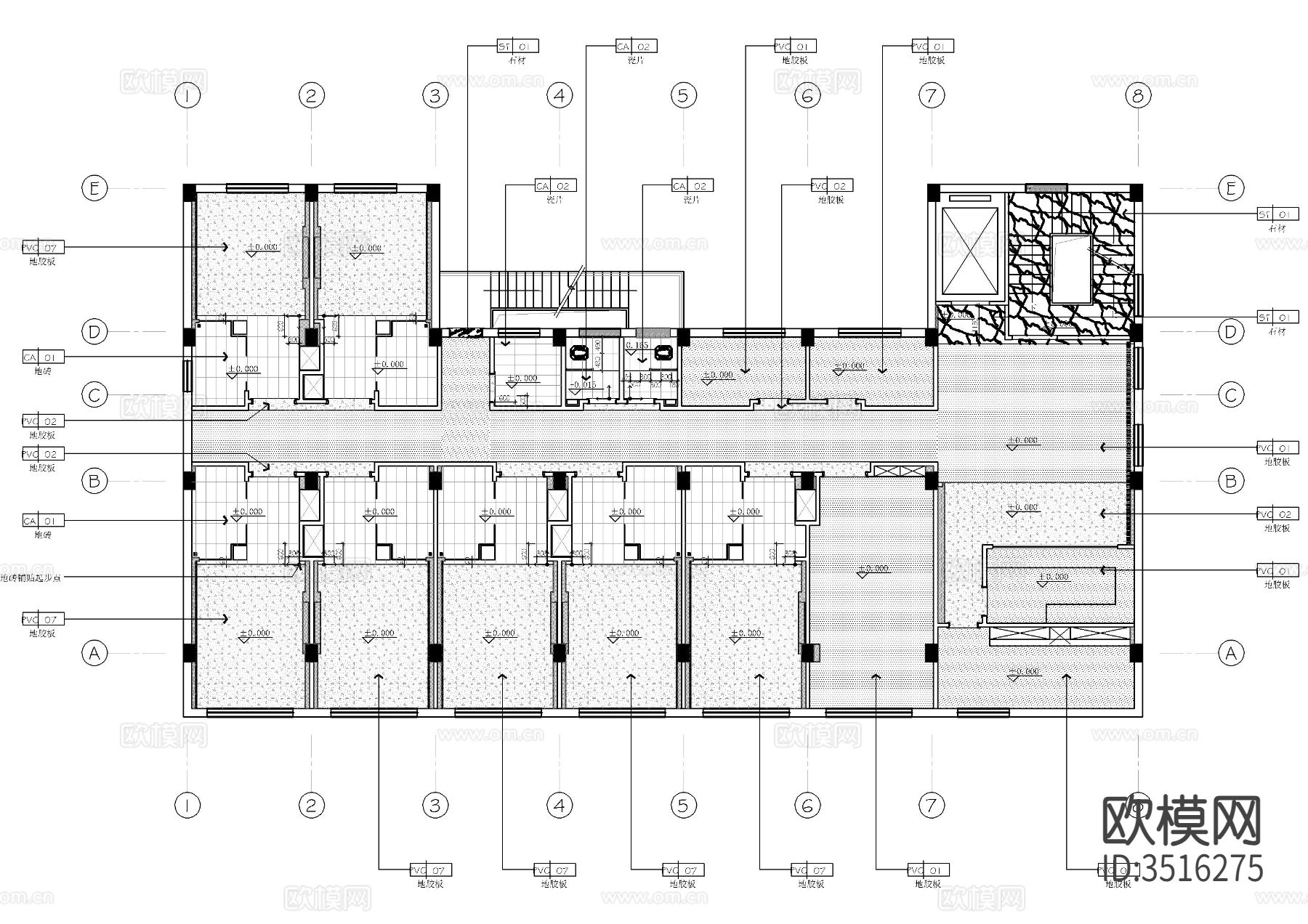 医院独立客房施工图下载（渲染图5）