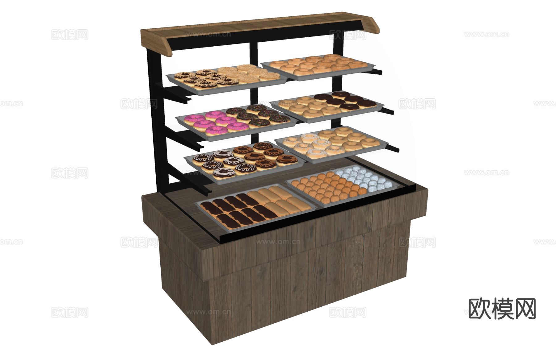 蛋糕柜 冷藏柜 甜品展示柜su模型下载（渲染图1）
