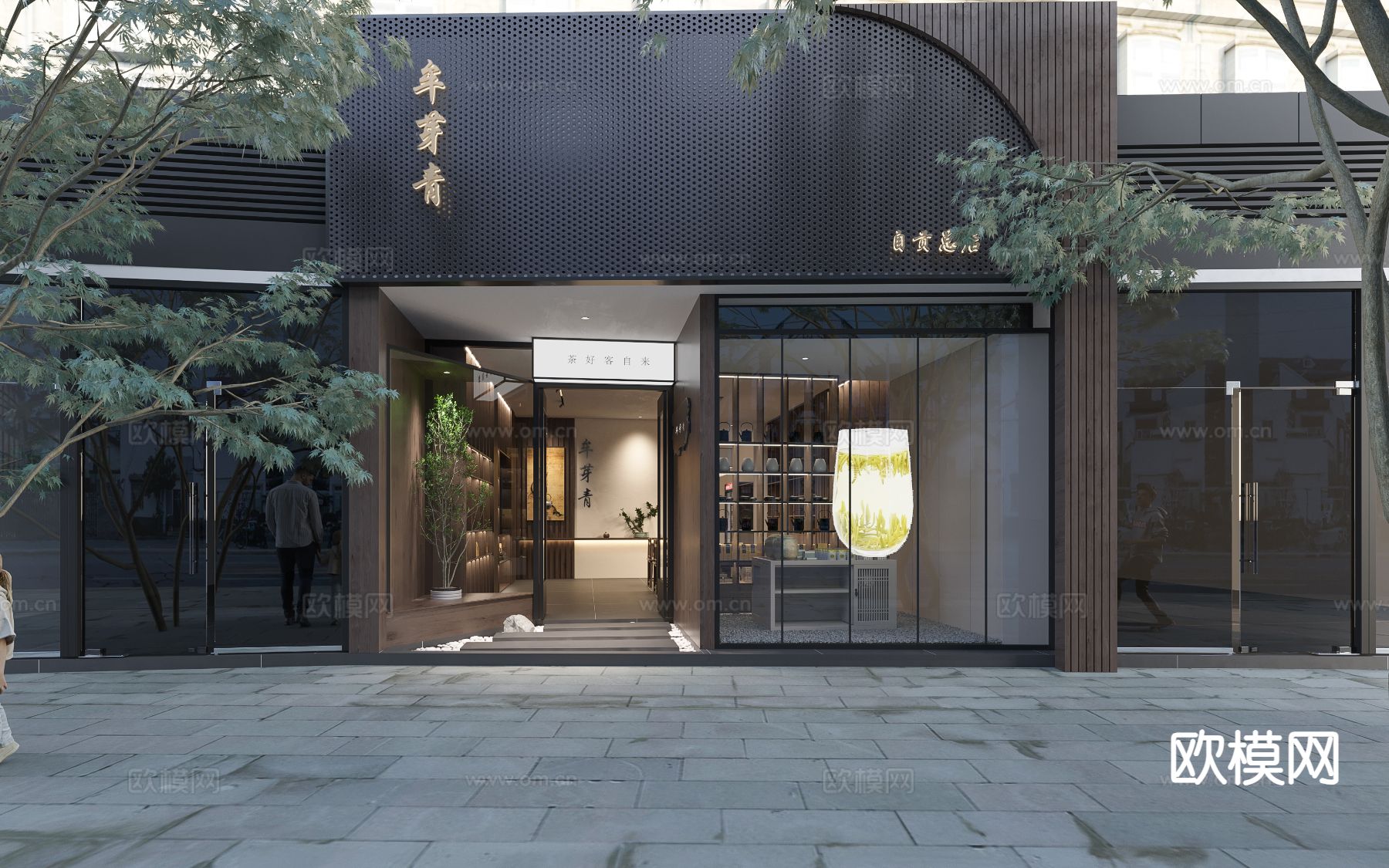 新中式茶馆 茶楼3d模型下载（渲染图4）