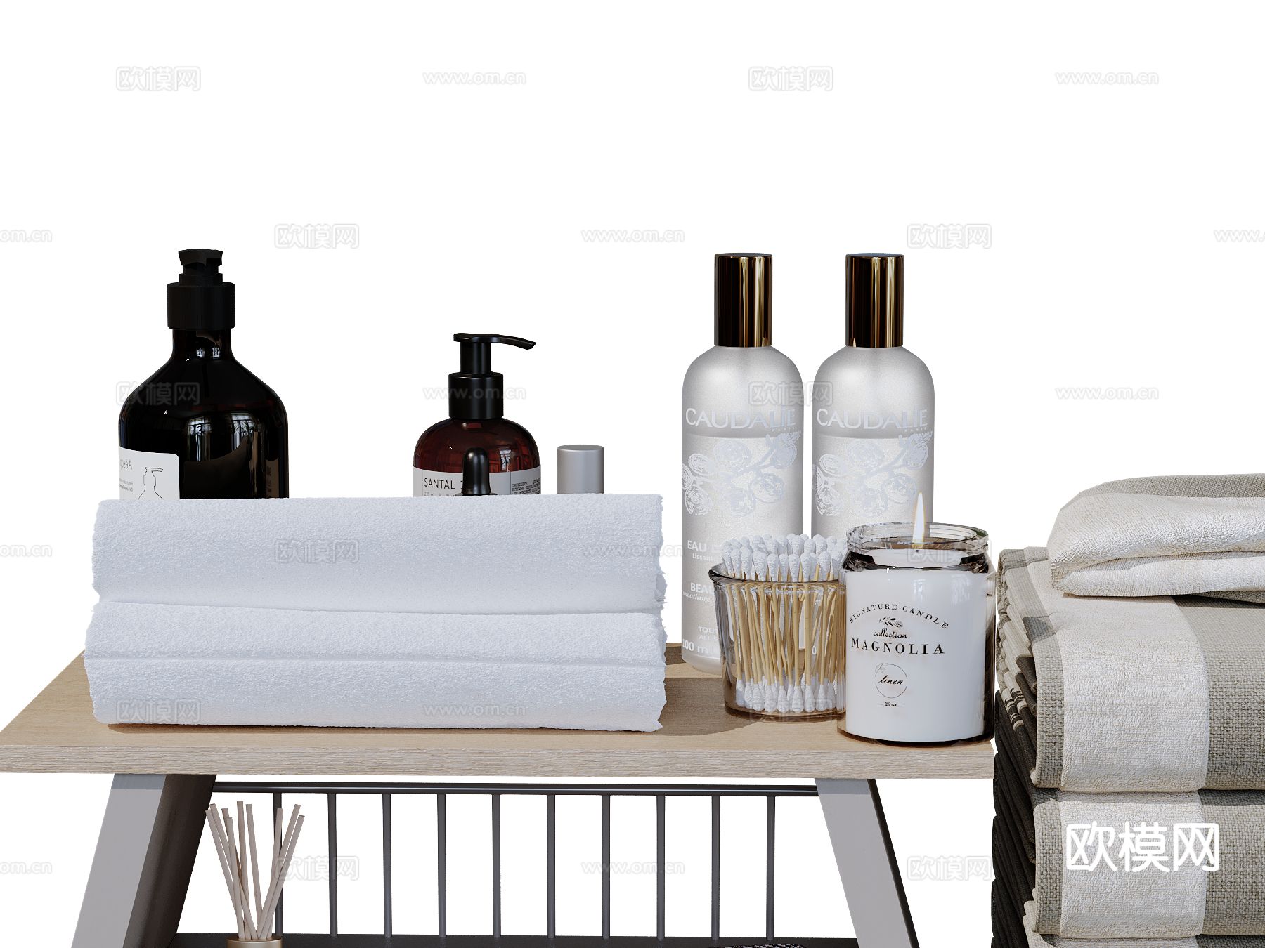 现代卫浴摆件 洗漱用品 化妆品 洗护用品su模型下载（渲染图2）