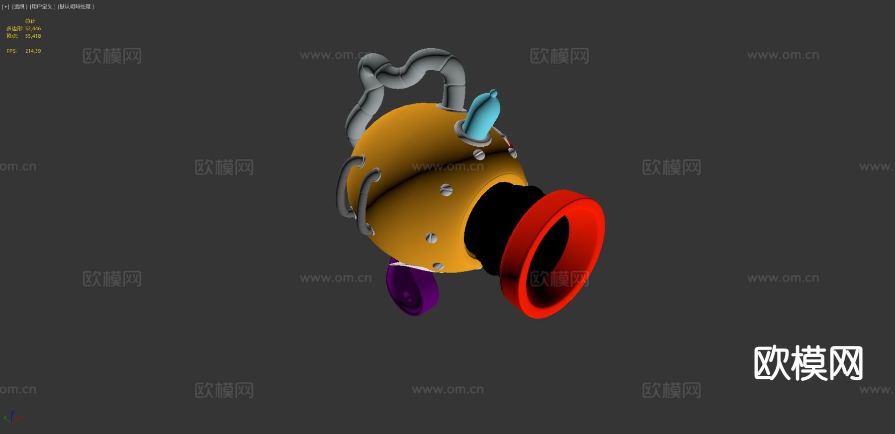 卡通武器 杀手小丑3d模型下载（渲染图5）