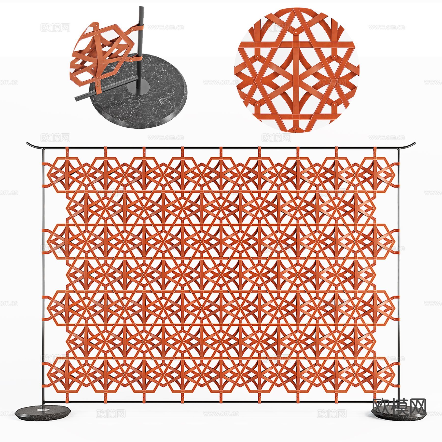 现代编织隔断屏风3d模型下载