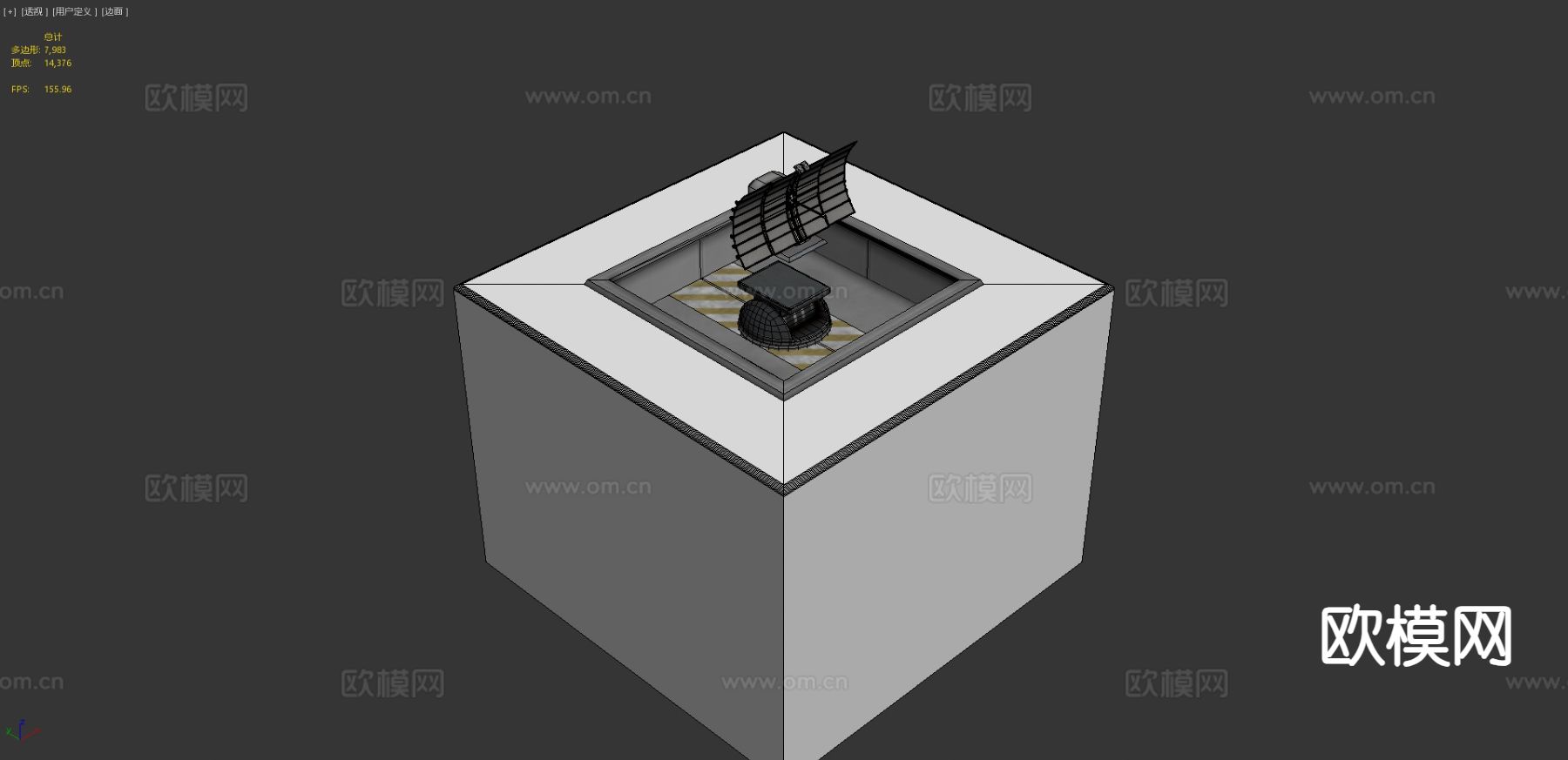 未来雷达塔3d模型下载（渲染图1）