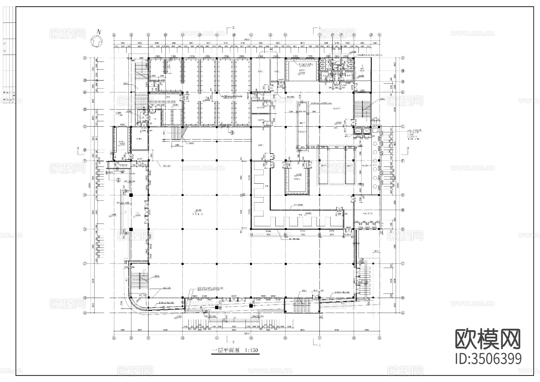 学校食堂施工图下载（渲染图1）