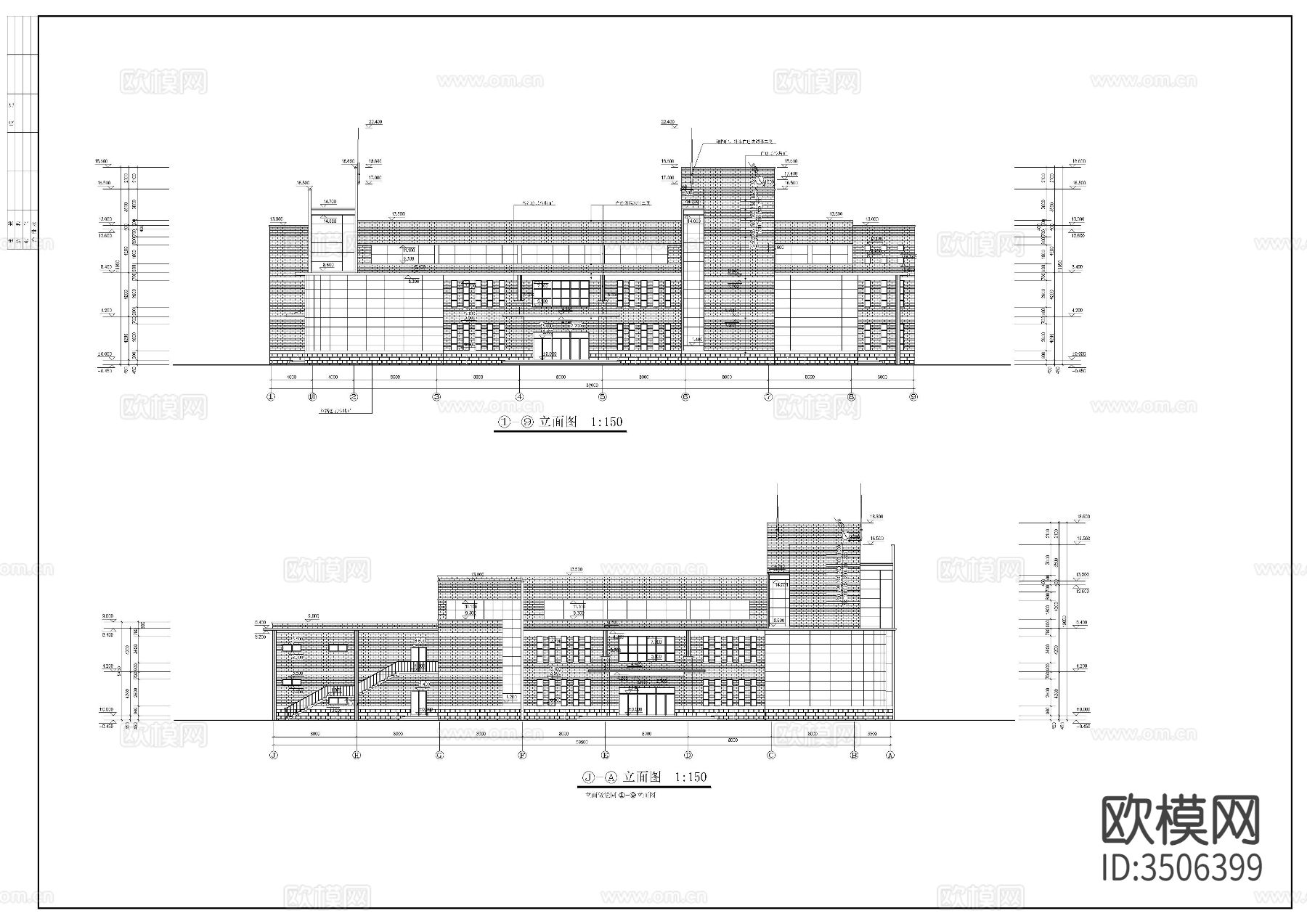 学校食堂施工图下载（渲染图9）