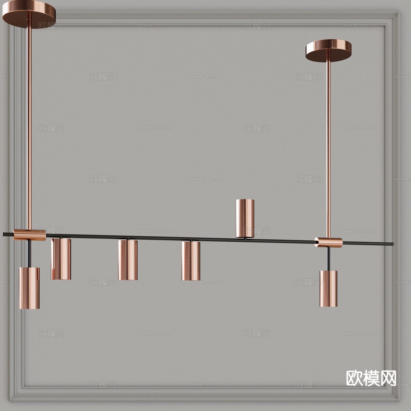 简约吊灯3d模型下载