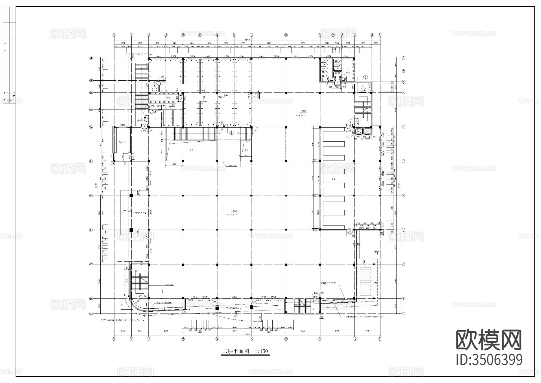 学校食堂施工图下载（渲染图2）