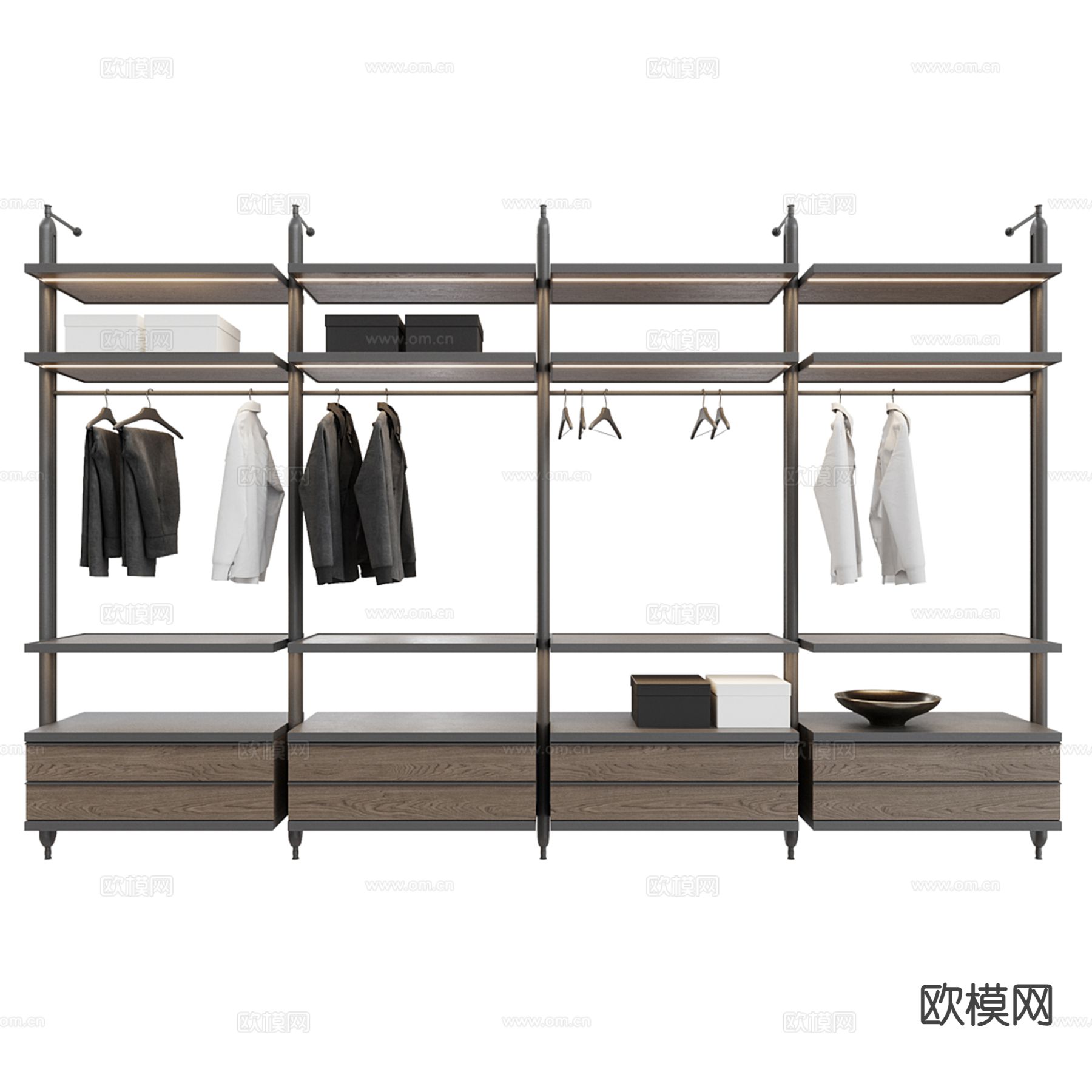 Poliform 意式衣柜 衣橱 衣架3d模型下载