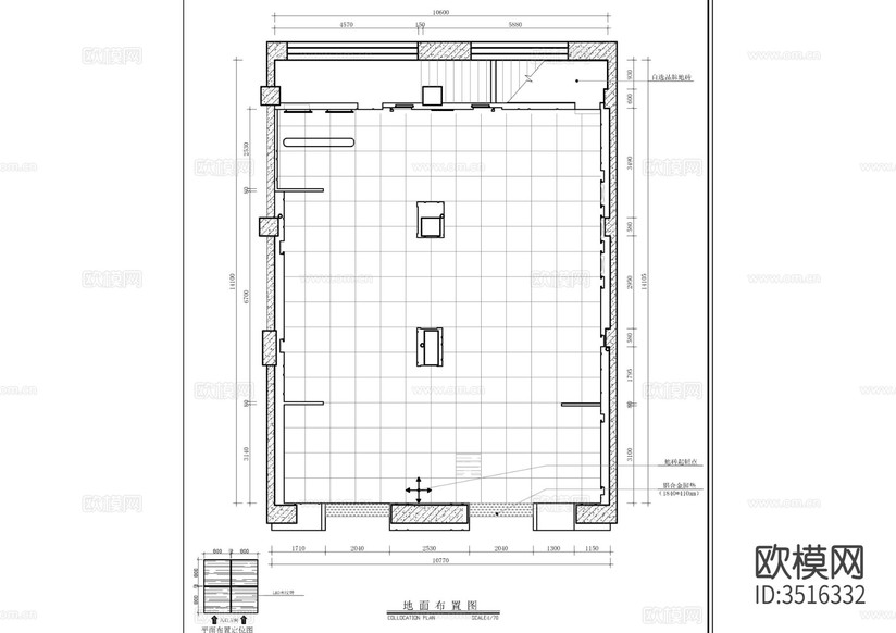商場珠寶店電路圖施工圖下載(渲染圖2)