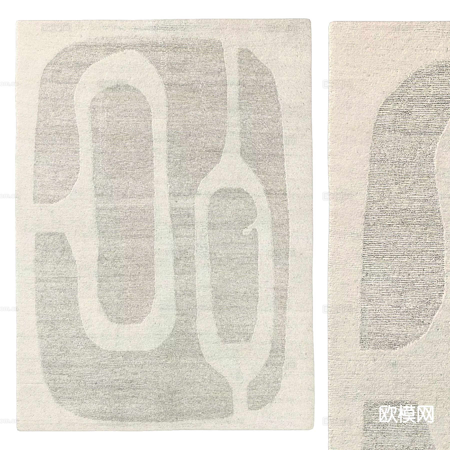 侘寂风地毯 方毯su模型下载（渲染图3）