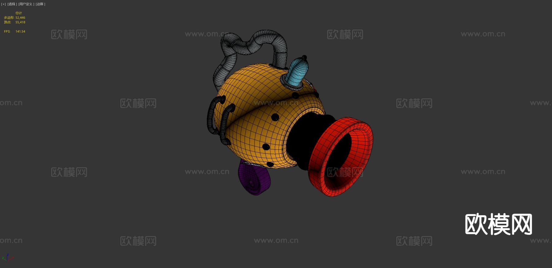 卡通武器 杀手小丑3d模型下载（渲染图3）