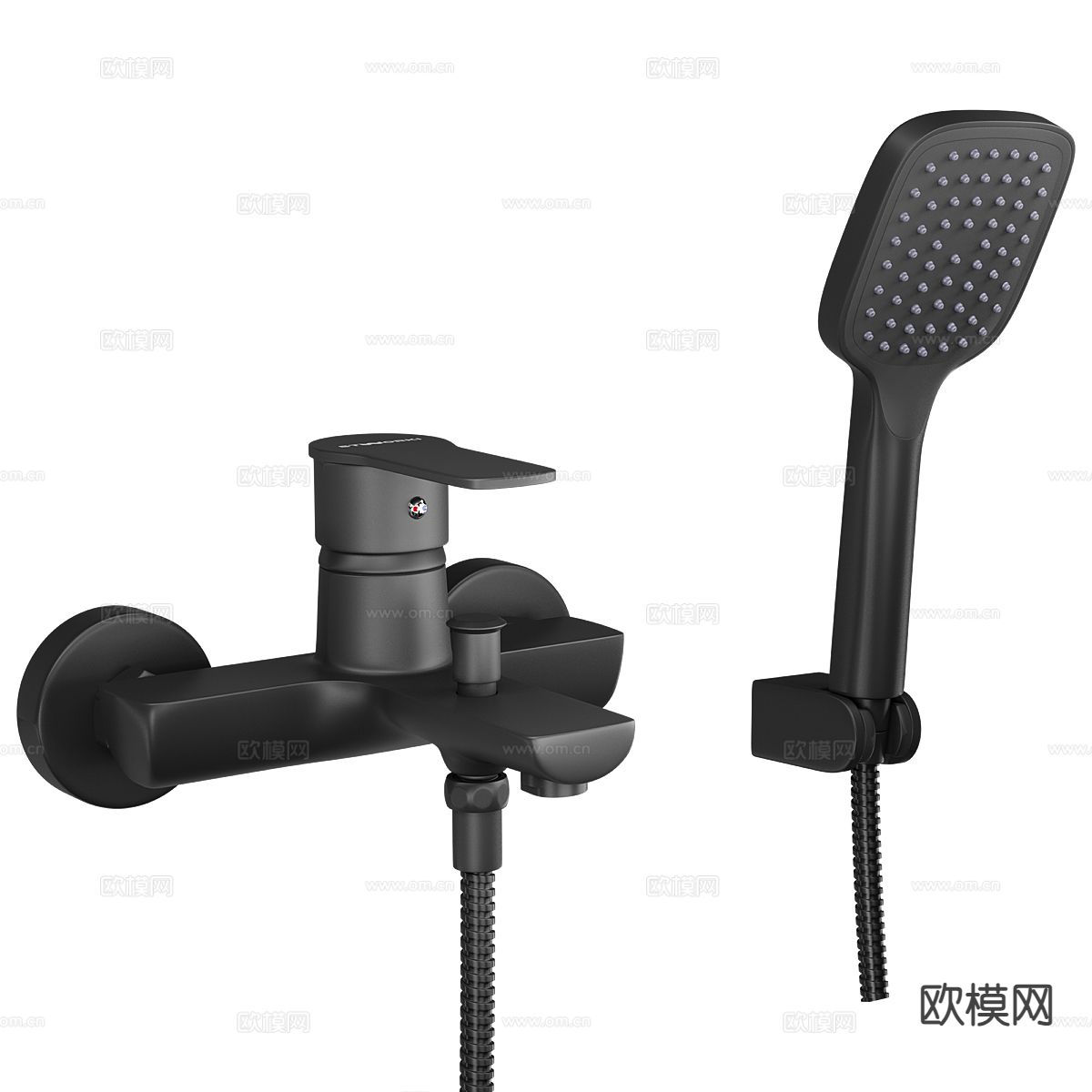 现代卫浴花洒3d模型下载