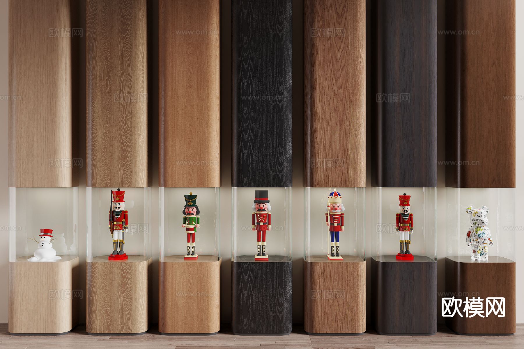 现代木质展柜 展台3d模型下载