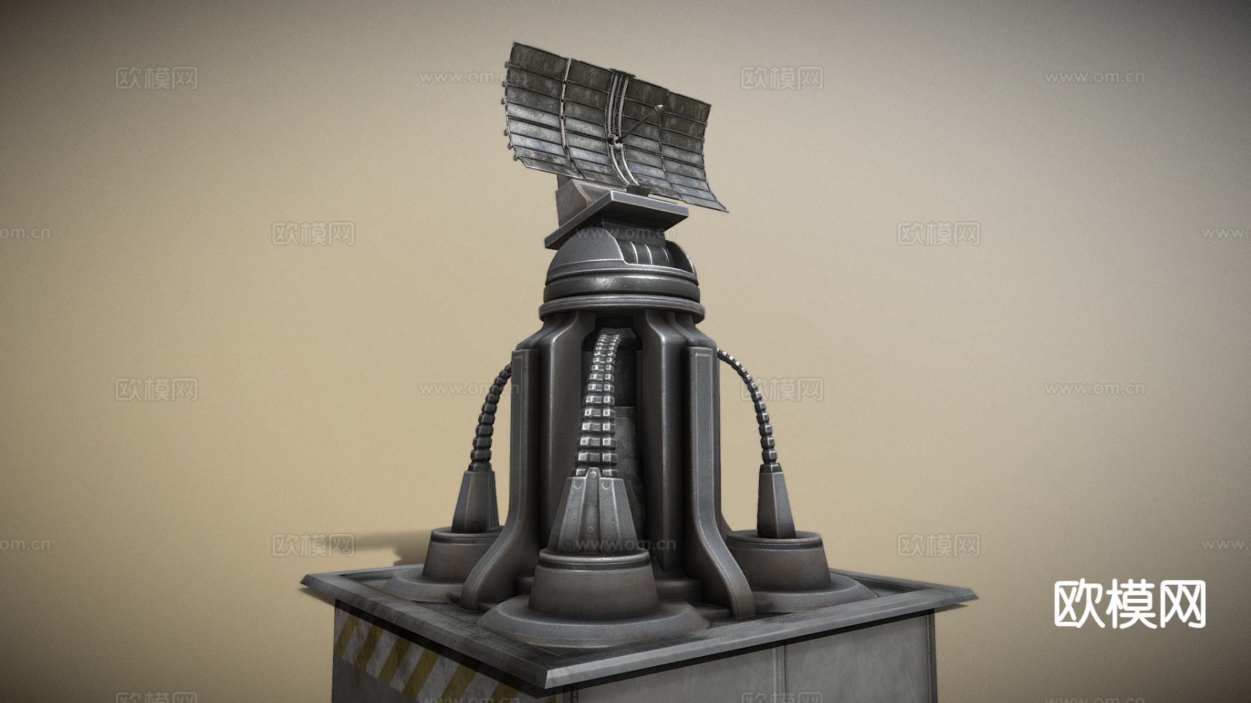 未来雷达塔3d模型下载（渲染图4）