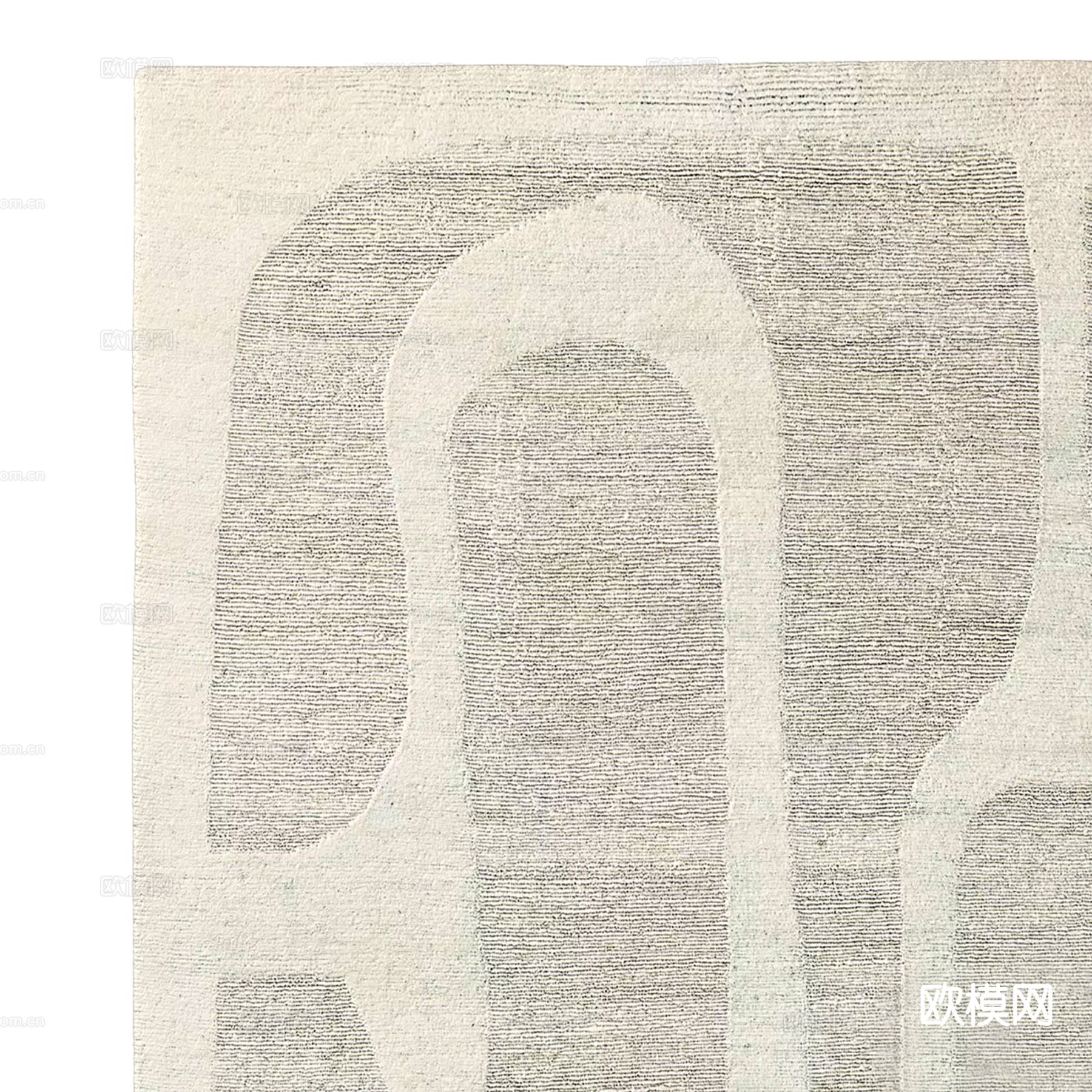 侘寂风地毯 方毯su模型下载（渲染图4）