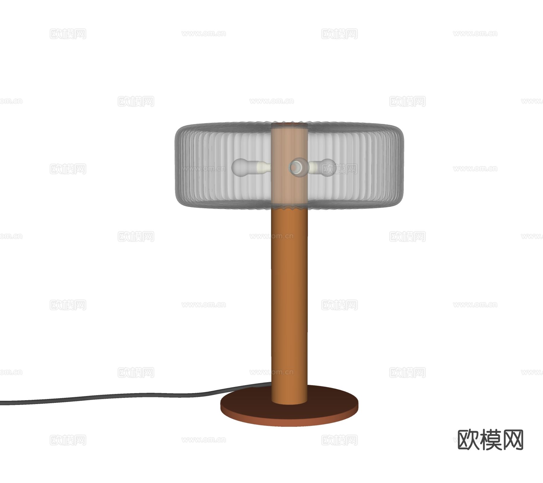 轻奢玻璃台灯su模型下载（渲染图1）