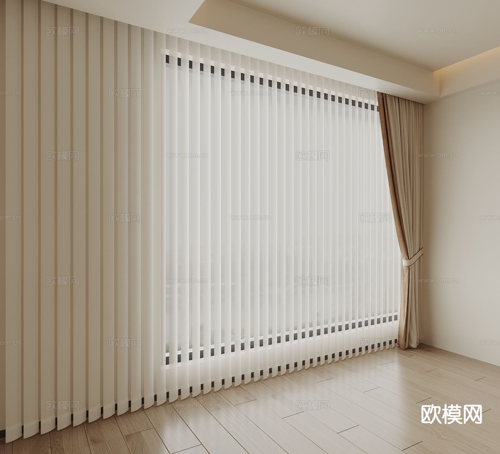 百叶帘 窗帘3d模型下载