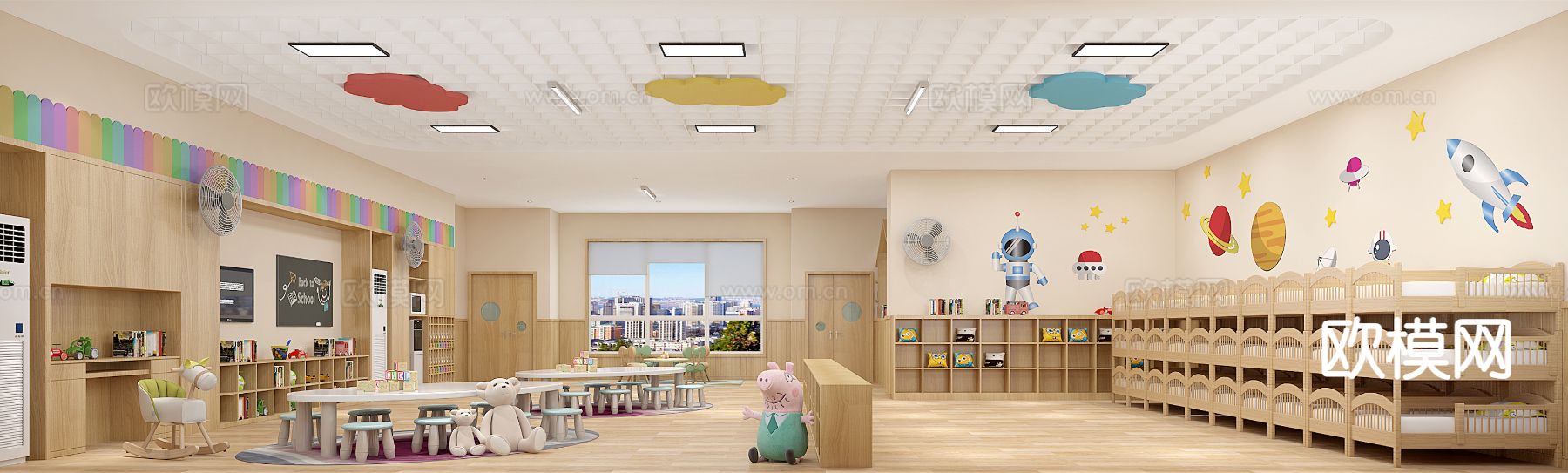 北欧幼儿园3d模型下载