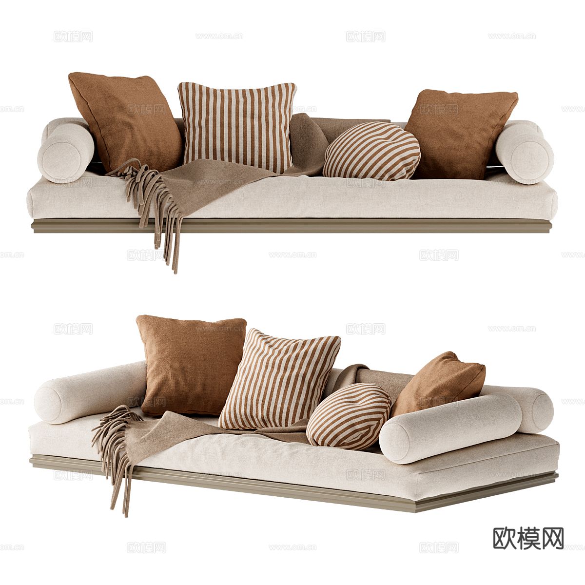 现代懒人沙发 布艺沙发3d模型下载