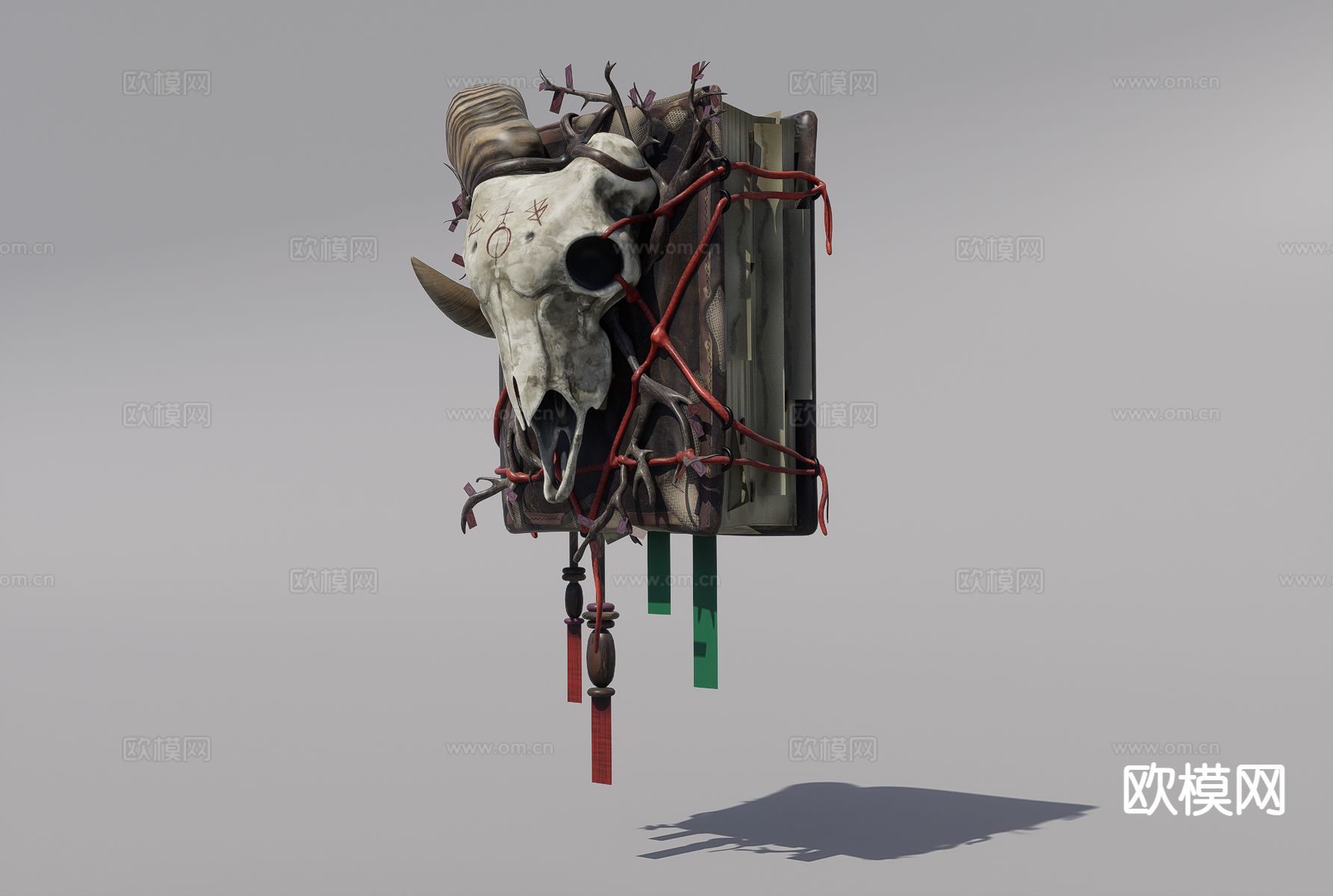 动漫巫术书3d模型下载（渲染图1）