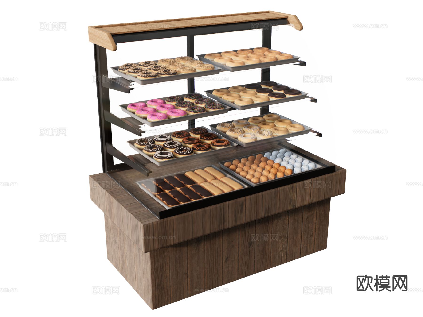 蛋糕柜 冷藏柜 甜品展示柜su模型下载（渲染图2）