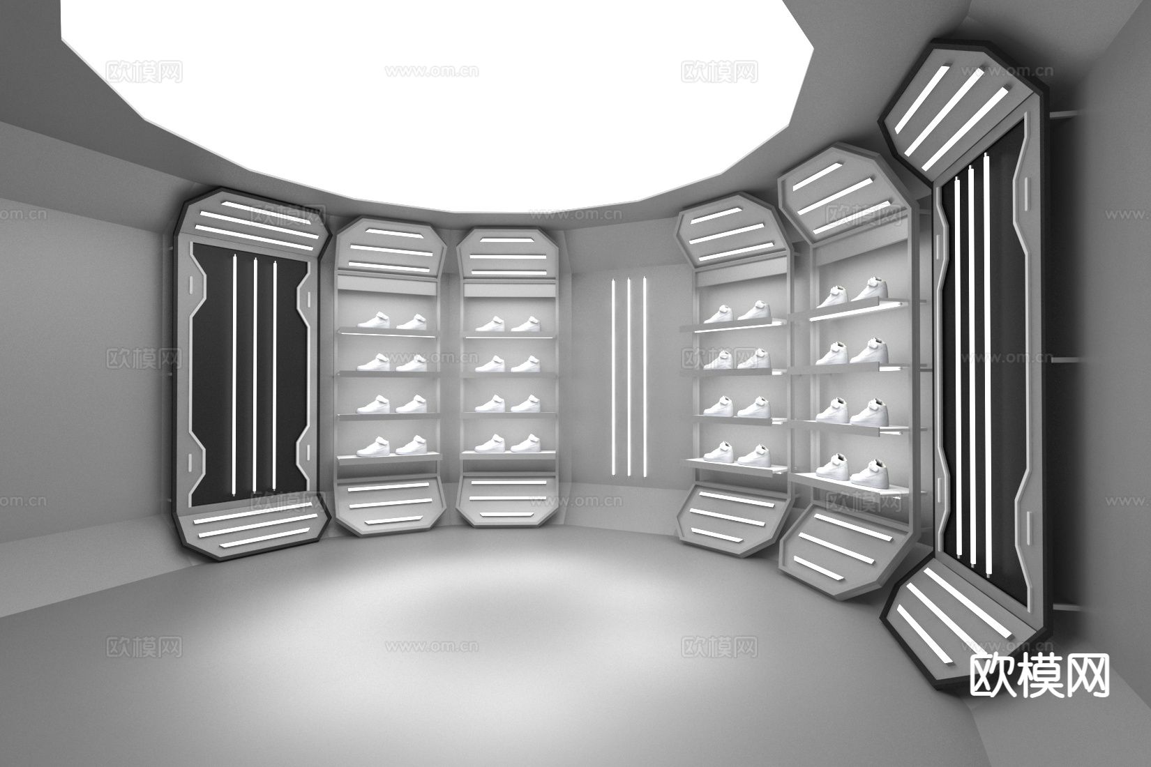 鞋子展台 展柜3d模型下载（渲染图4）