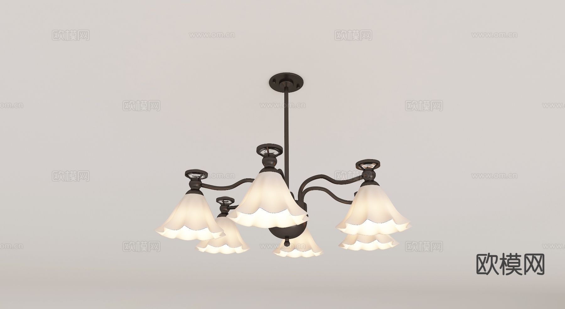 中古风吊灯3d模型下载（渲染图2）