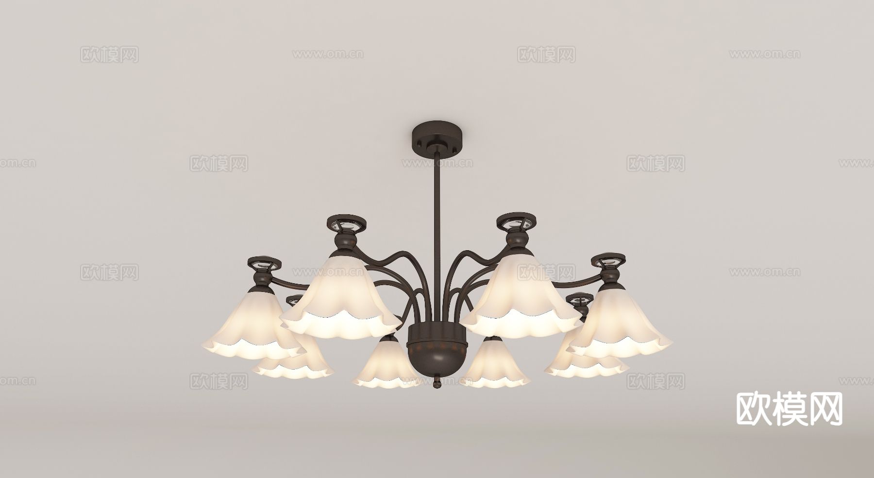 中古风吊灯3d模型下载（渲染图1）