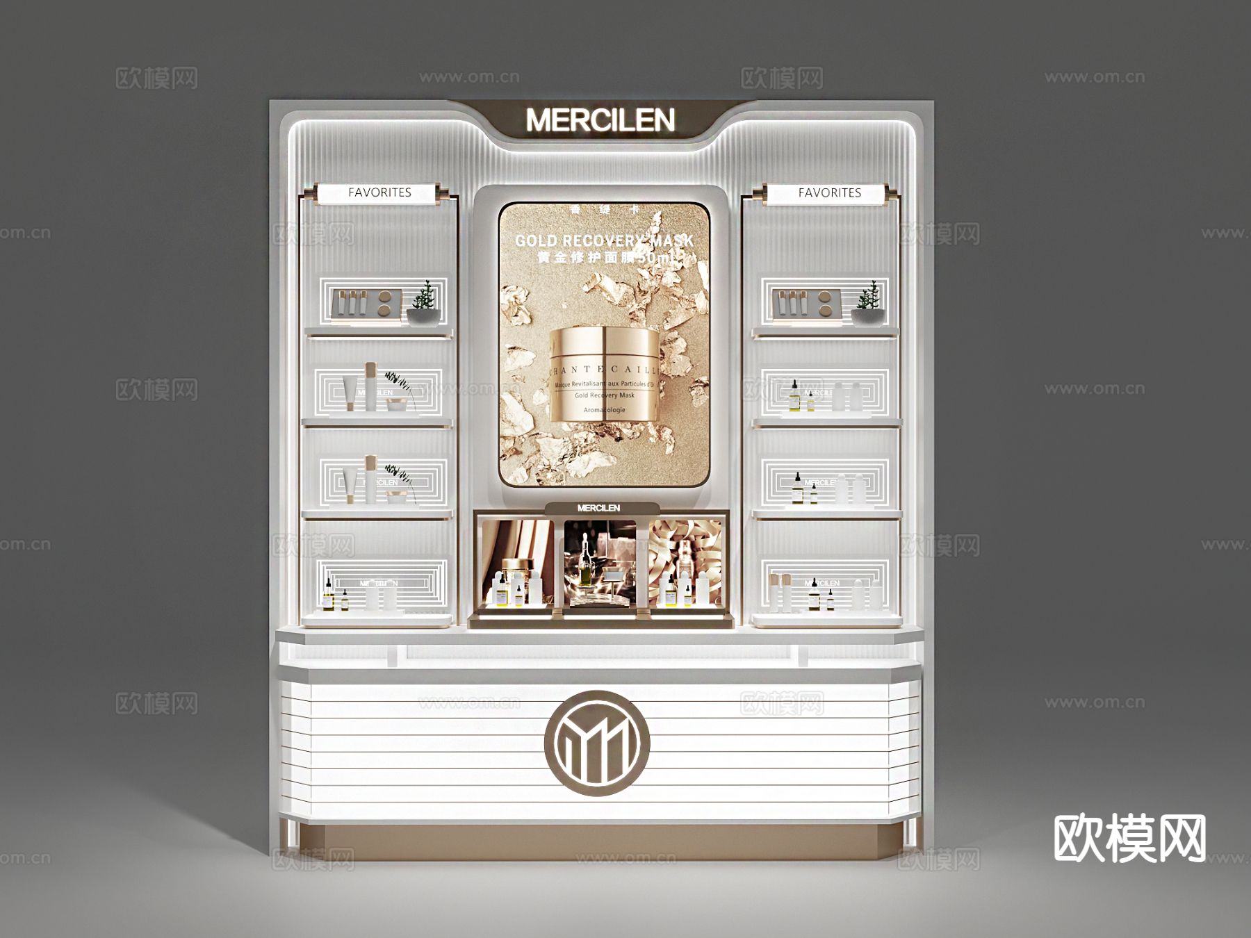 背柜 展柜 货架3d模型下载