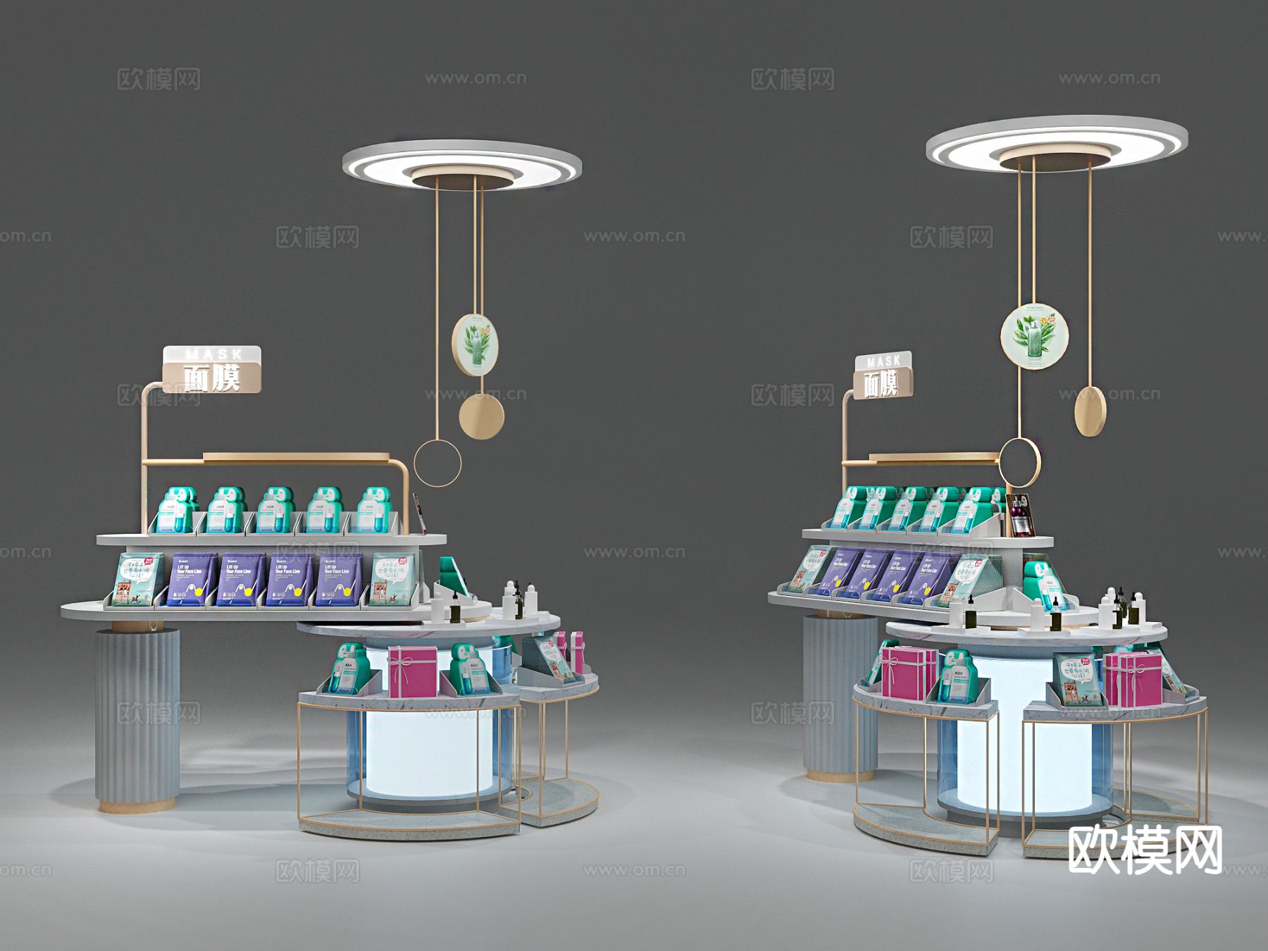 展柜 展台3d模型下载