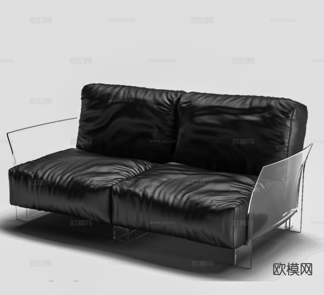 欧式沙发 双人沙发3d模型下载