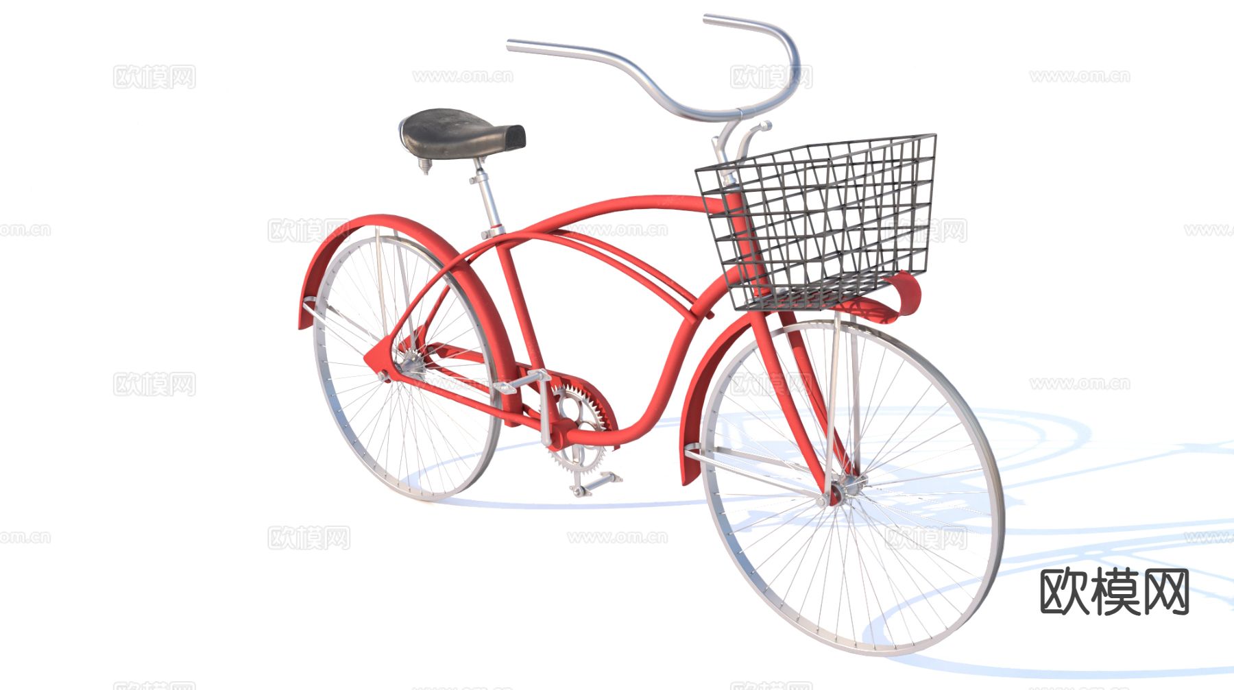 自行车 老年代自行车3d模型下载