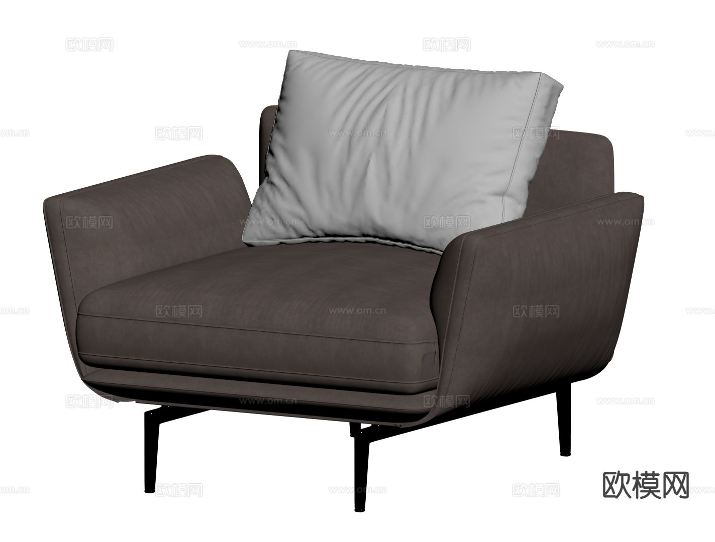 现代休闲椅su模型下载（渲染图1）