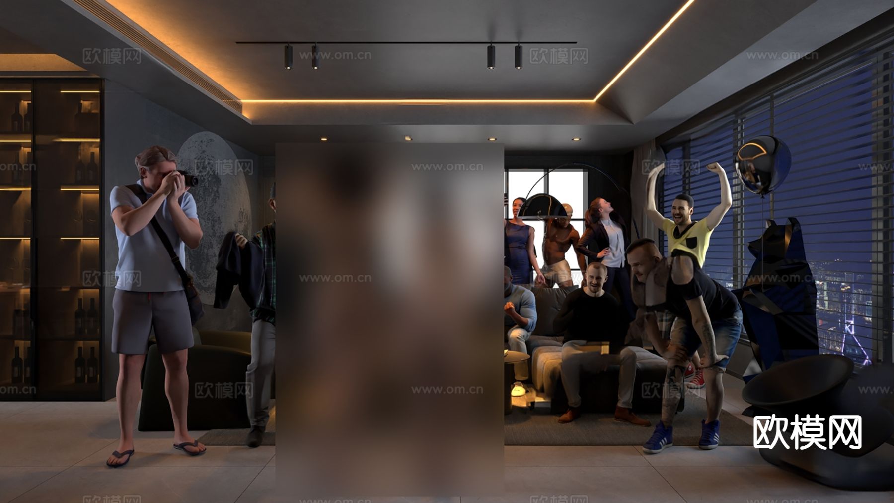 意式娱乐房3d模型下载