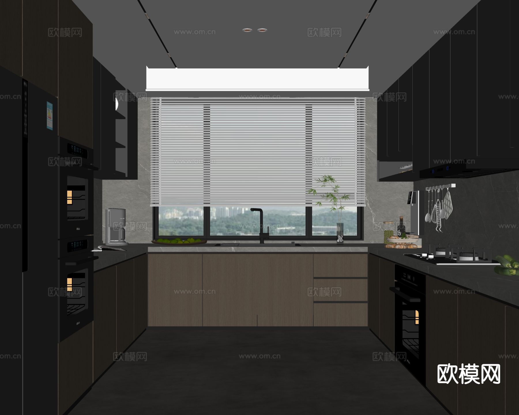 意式厨房su模型下载（渲染图1）
