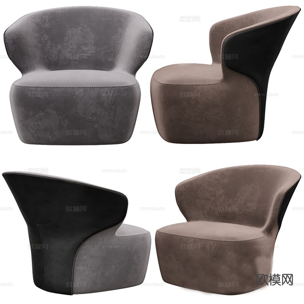 单人沙发3d模型下载