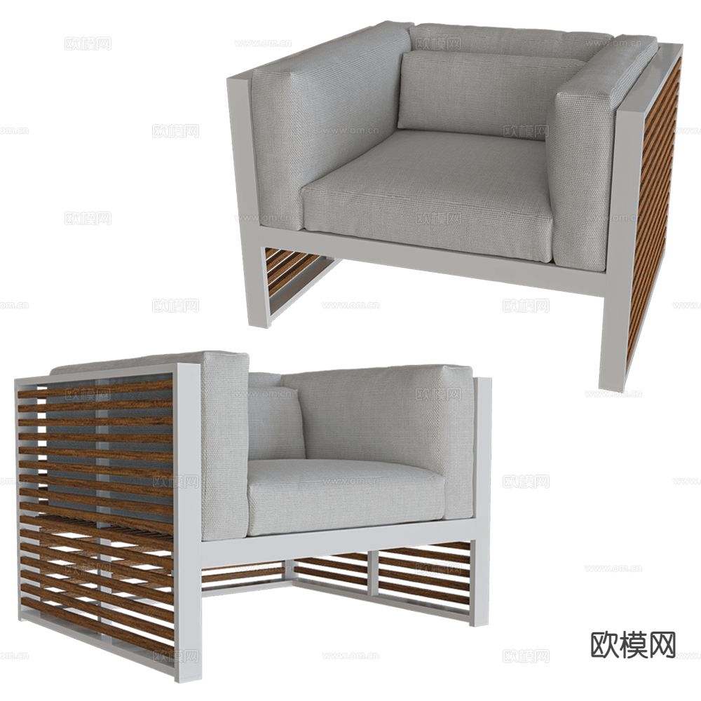Gandía 单人沙发 扶手沙发3d模型下载