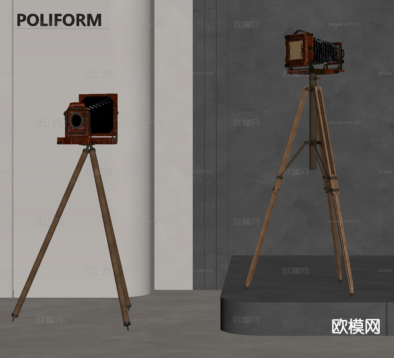 复古照相机su模型下载（渲染图1）