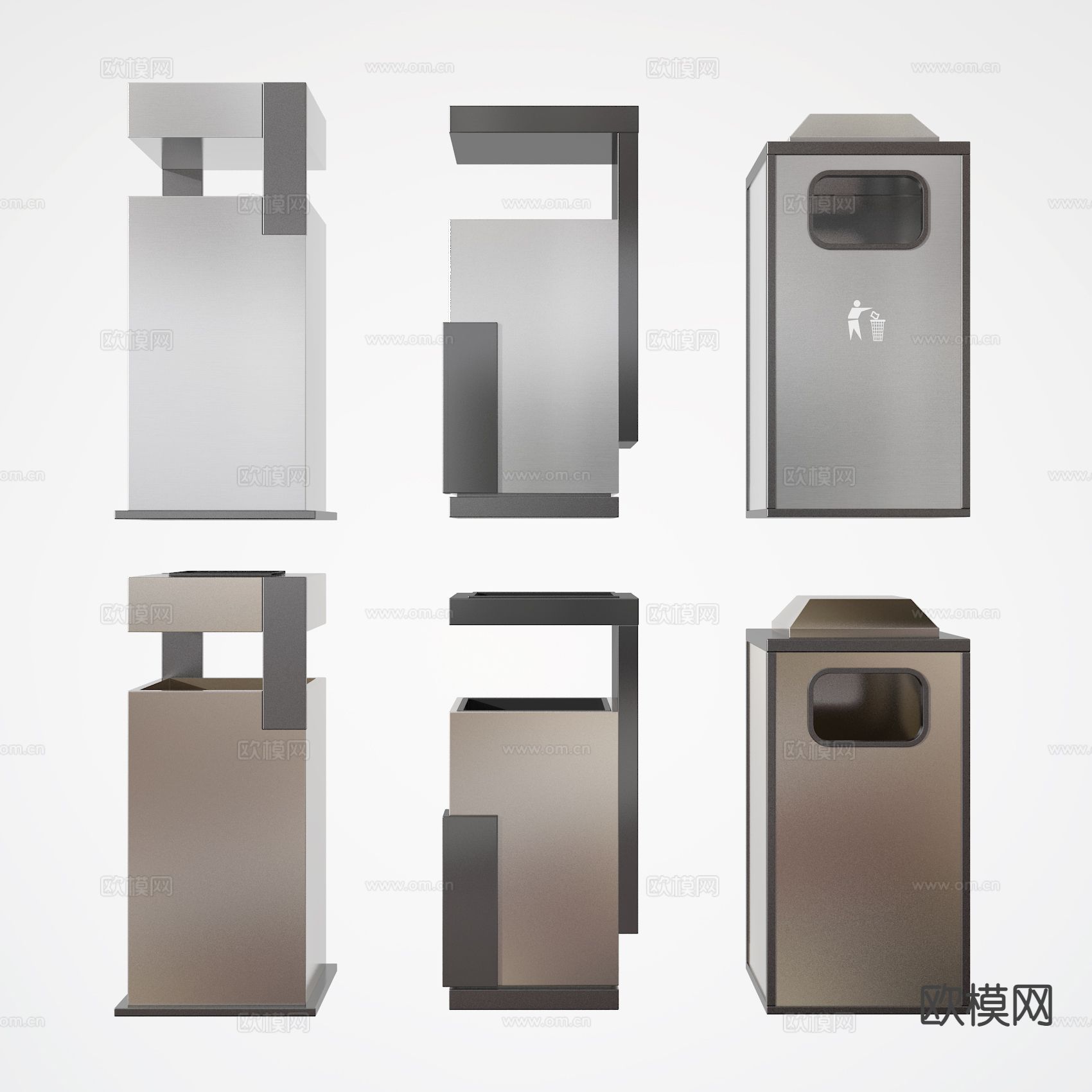 垃圾桶 垃圾箱3d模型下载